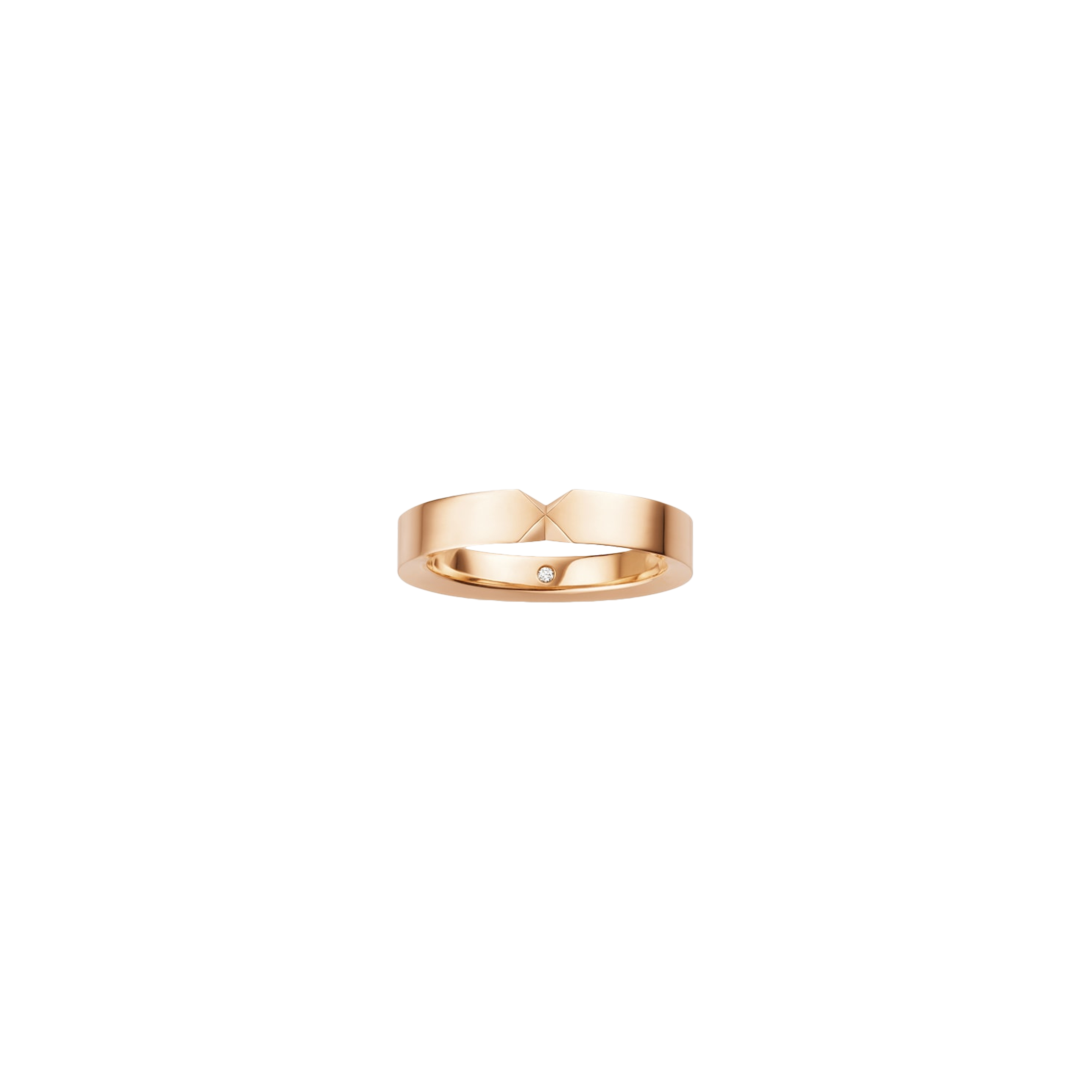 CHAUMET - FEDE NUZIALE TRIOMPHE DE CHAUMET IN ORO ROSA CON INCASTONATO UN DIAMANTE SEGRETO - 084090 - 084090