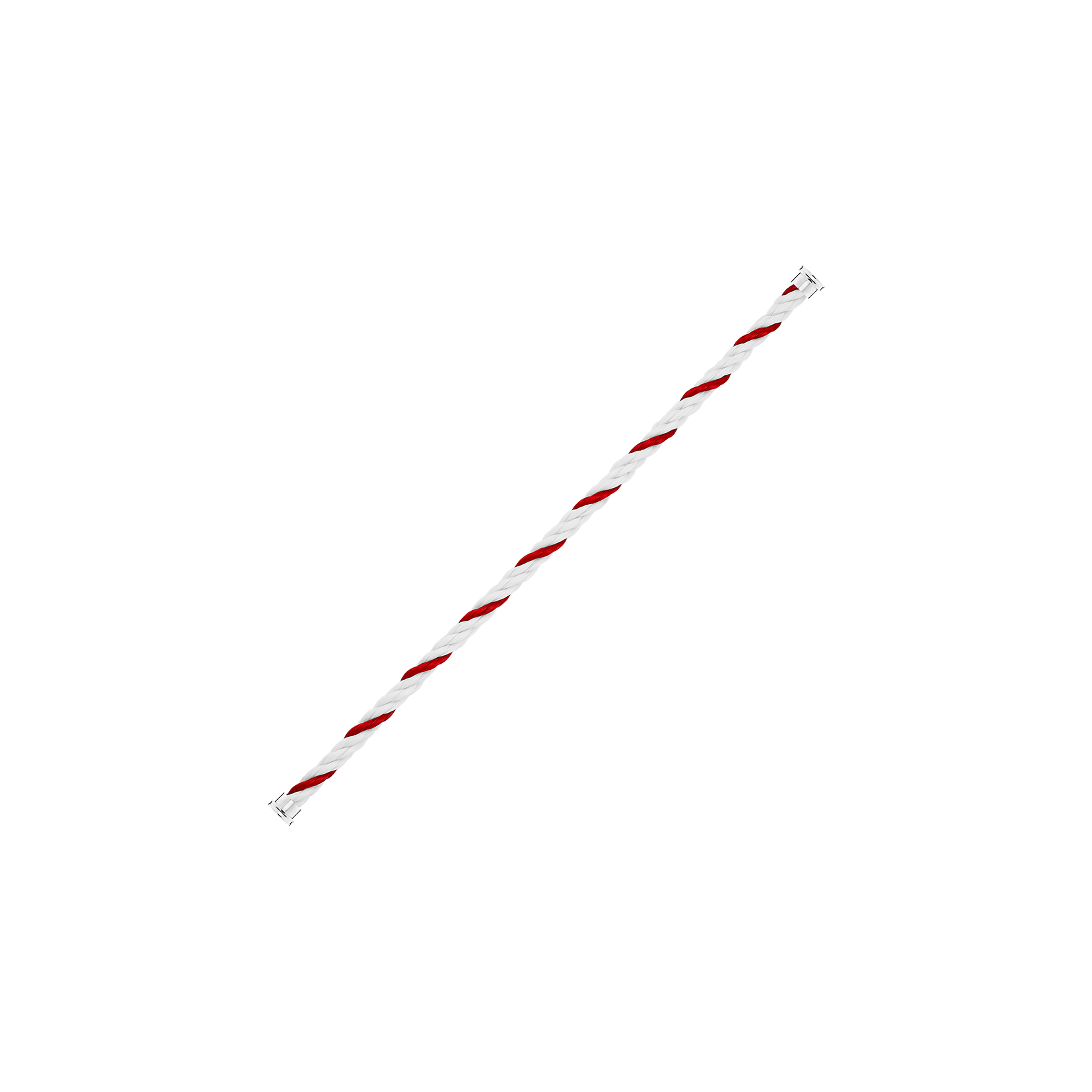 CABLE EMBLEMA ROSSO E BIANCO PER BRACCIALE MODELLO LARGE IN ORO BIANCO O ACCIAIO - 6B1046 - 6B1046