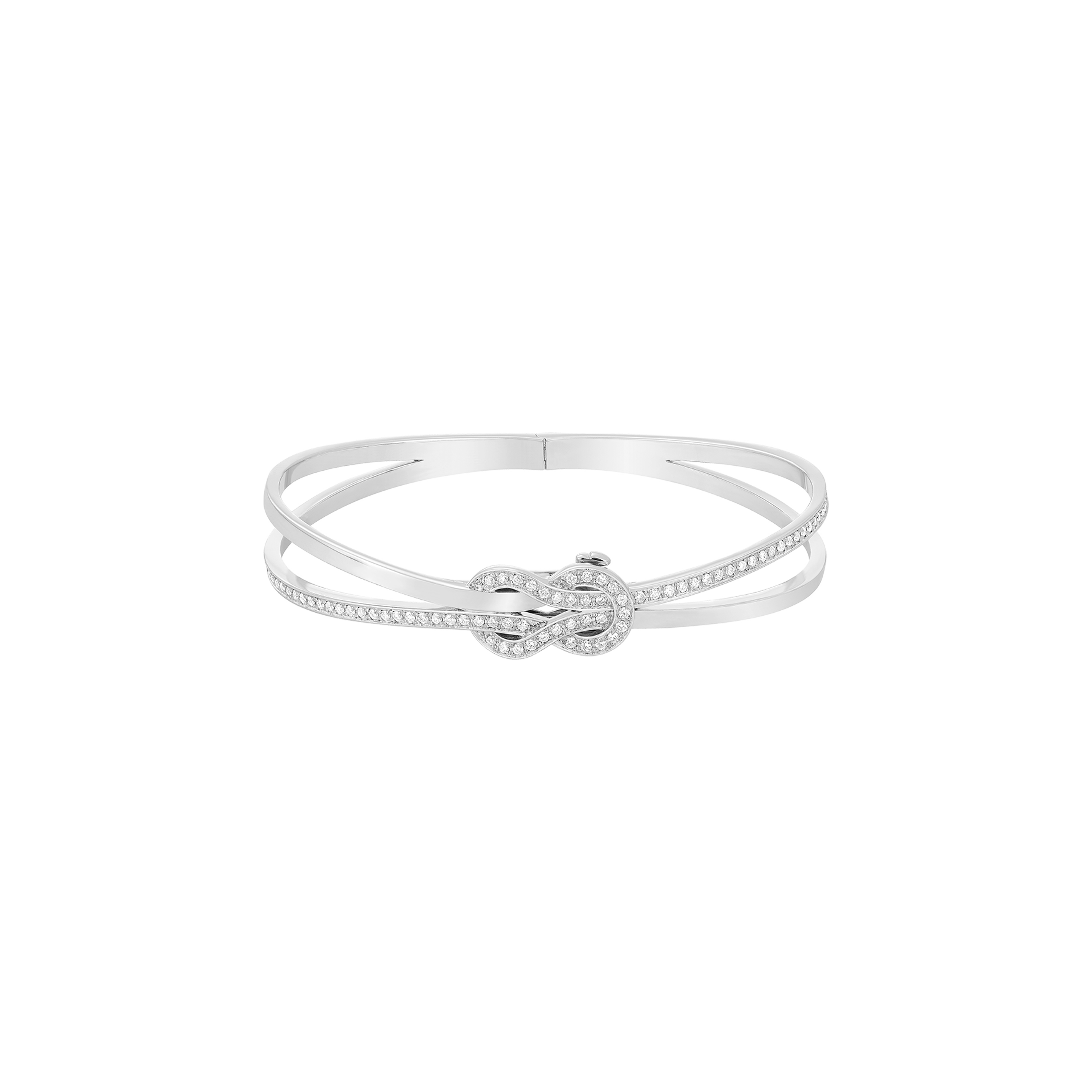 BRACCIALE RIGIDO CHANCE INFINIE IN ORO BIANCO E DIAMANTI - 6J0195 - 6J0195