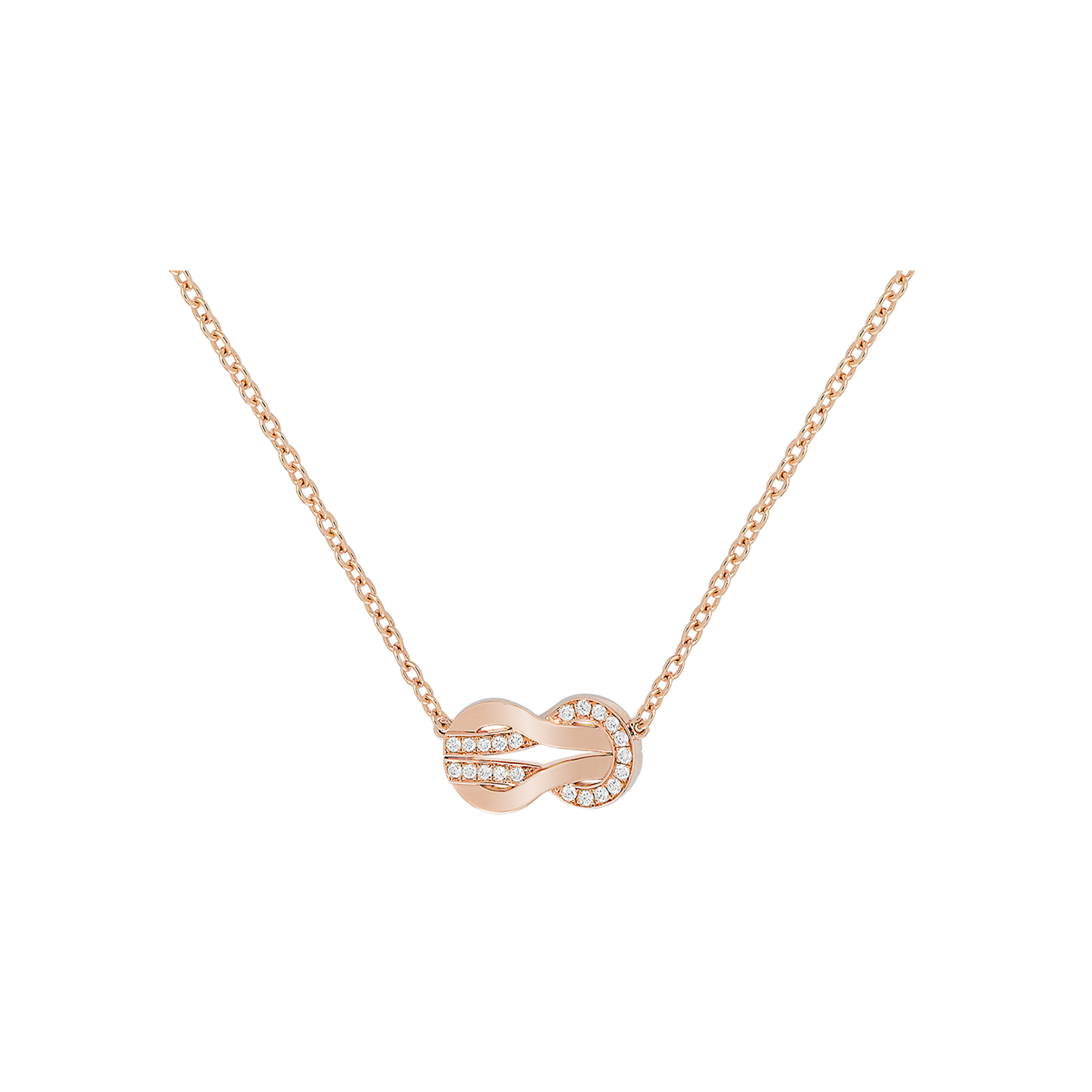 COLLANA CHANCE INFINIE MODELLO MEDIO IN ORO ROSA E DIAMANTI - 7B0221 - 7B0221