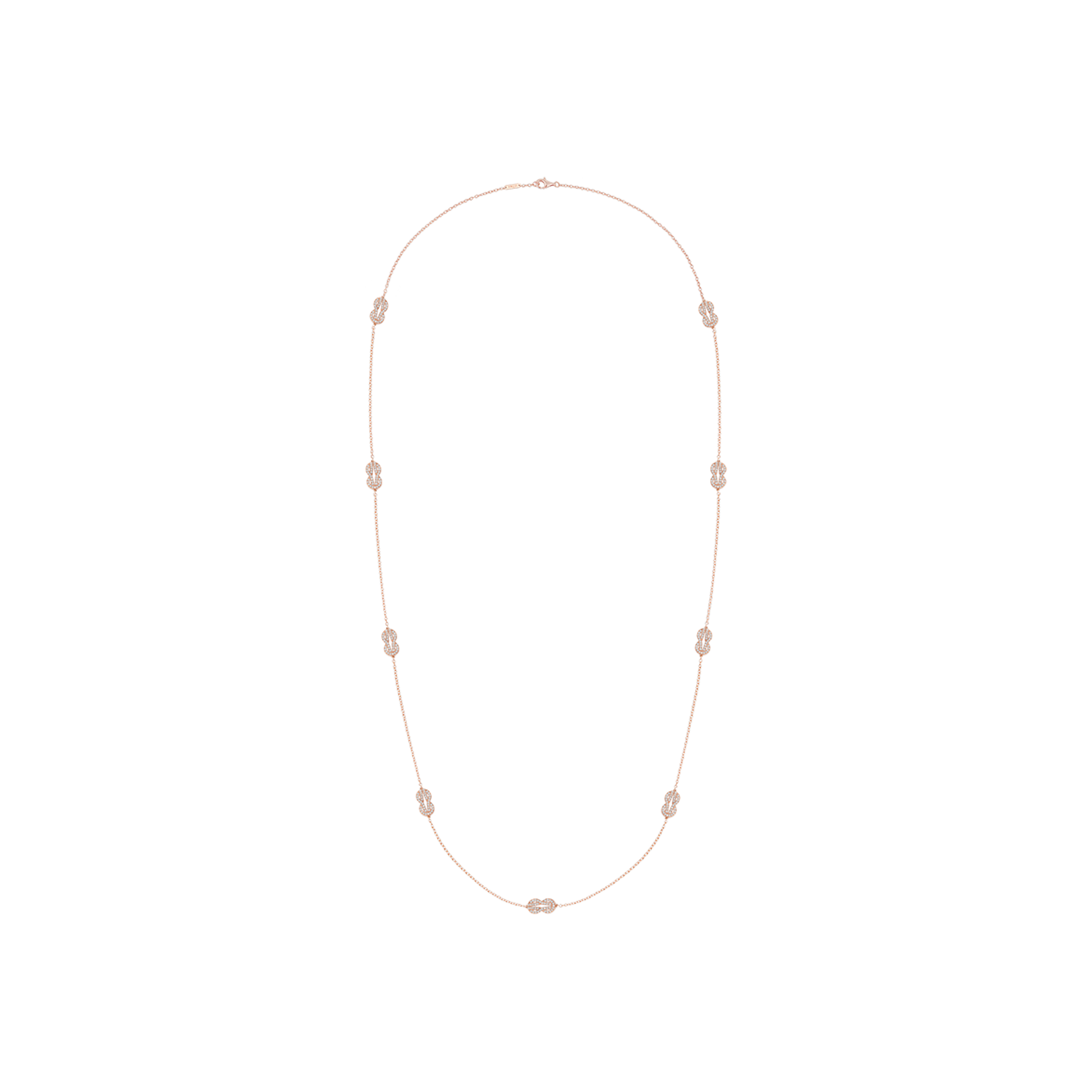 COLLANA CHANCE INFINIE MODELLO MEDIO IN ORO ROSA E DIAMANTI -  7J0292 - 7J0292