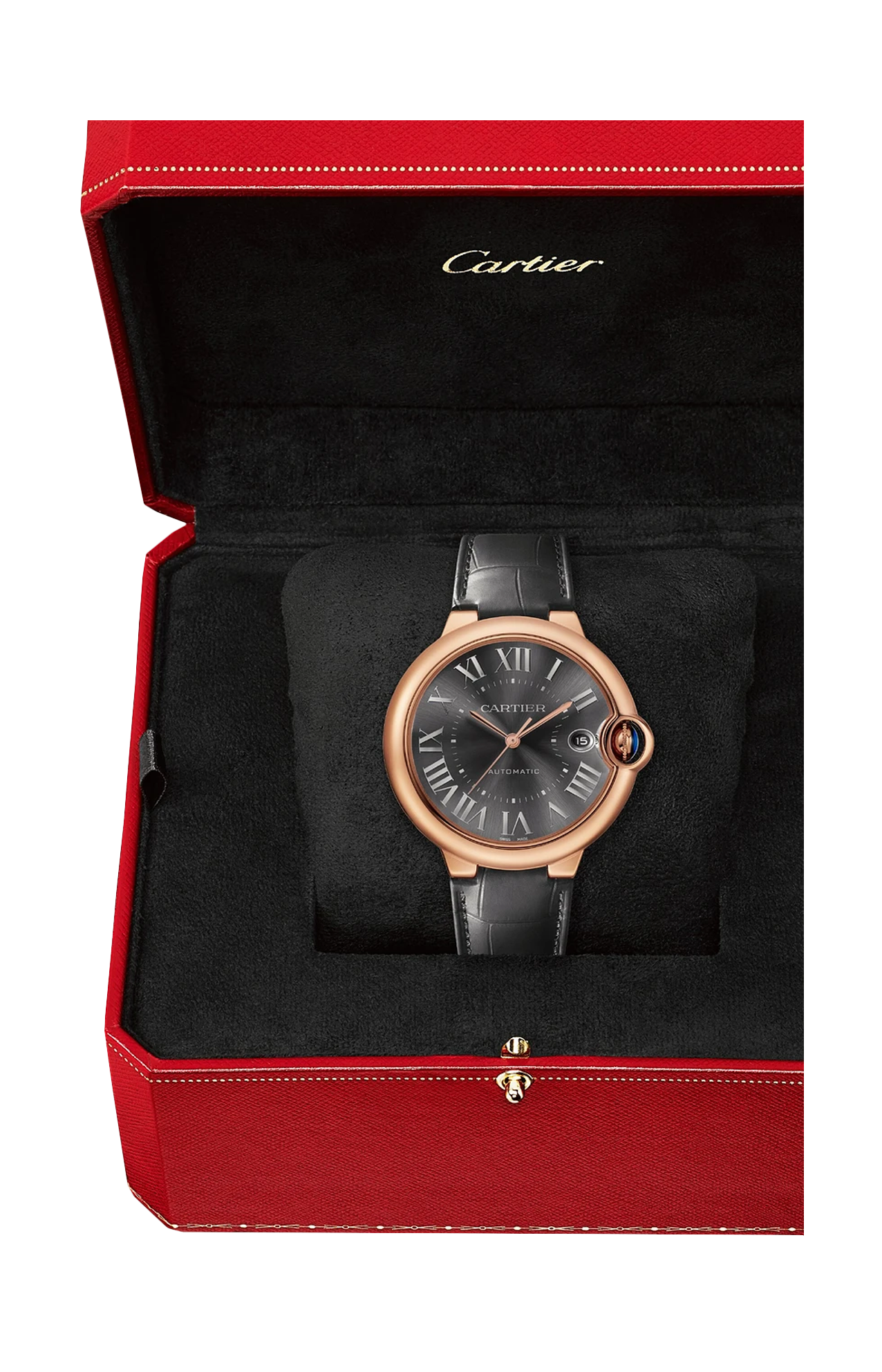 BALLON BLEU DE CARTIER 40 MM, MOVIMENTO AUTOMATICO, ORO ROSA, PELLE - WGBB0050