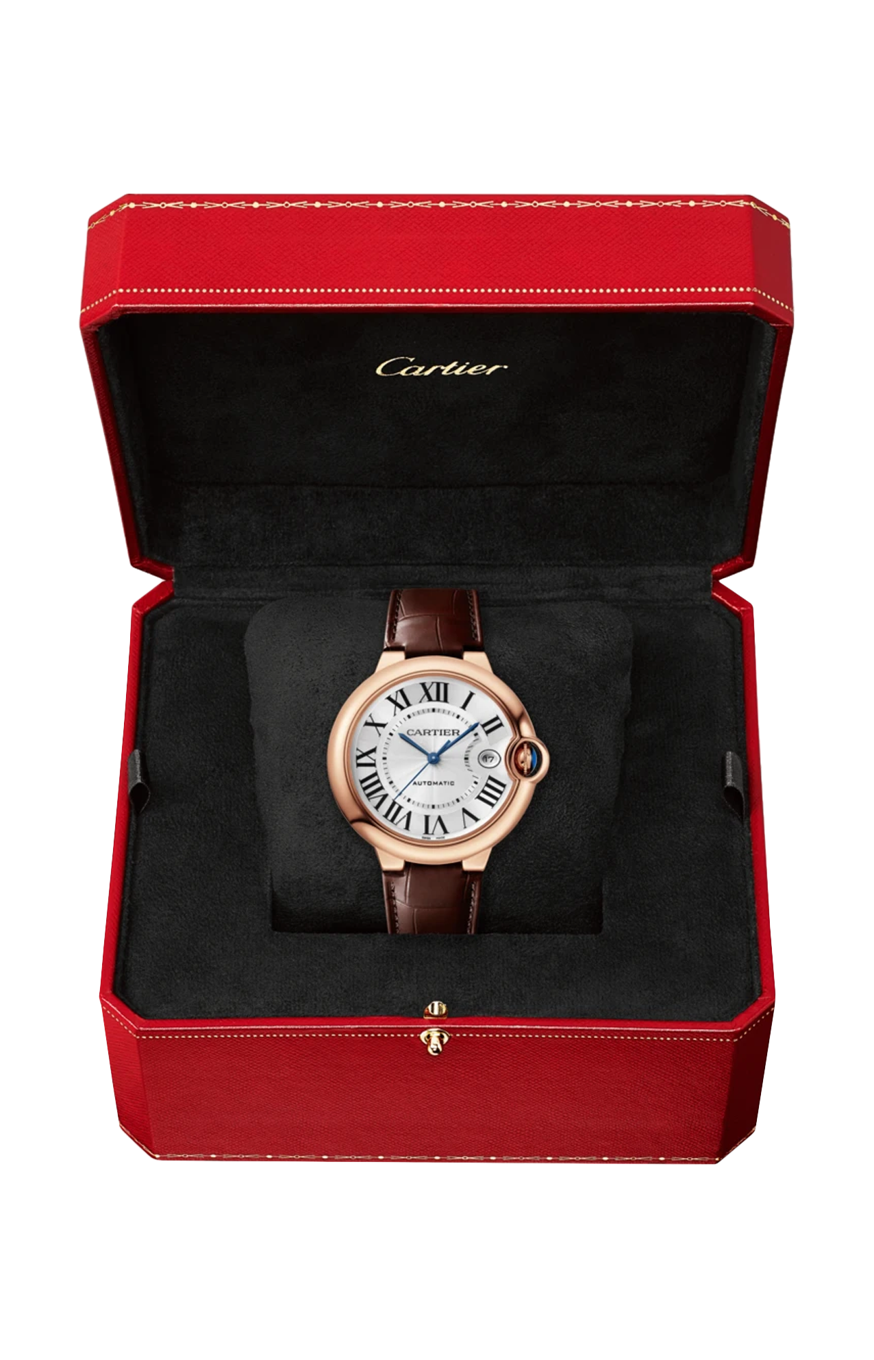 BALLON BLEU DE CARTIER 40 MM, ORO ROSA, PELLE - WGBB0035