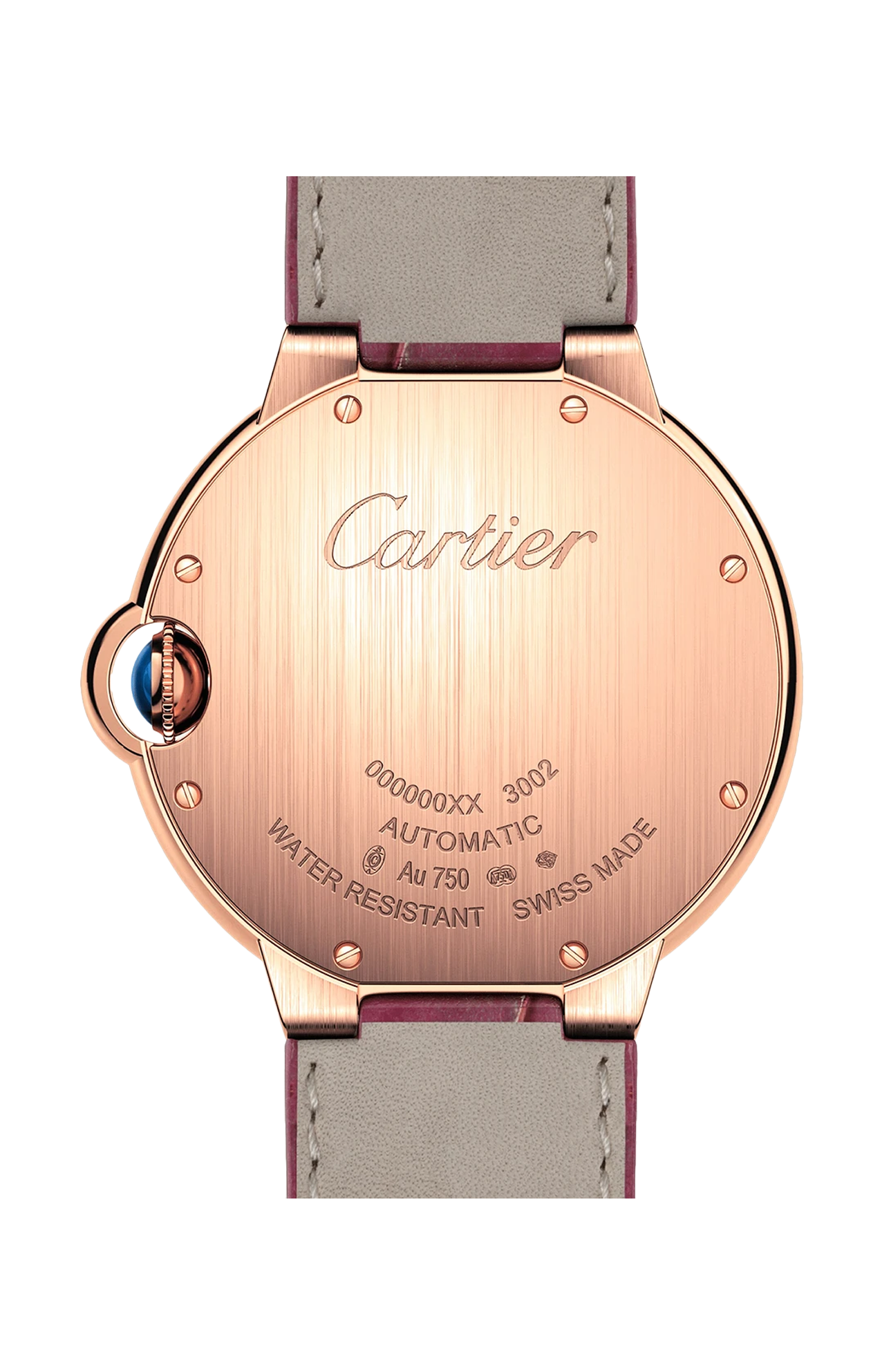 BALLON BLEU DE CARTIER 36 MM, ORO ROSA, DIAMANTI, PELLE - WJBB0034