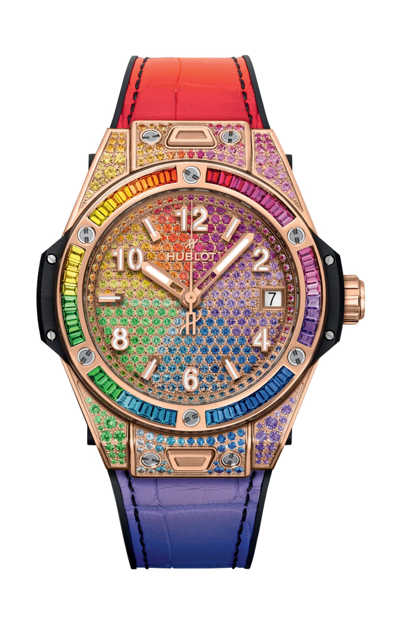 BIG BANG ONE CLICK RAINBOW KING GOLD 39 MM - 465.OX.9900.LR.0999