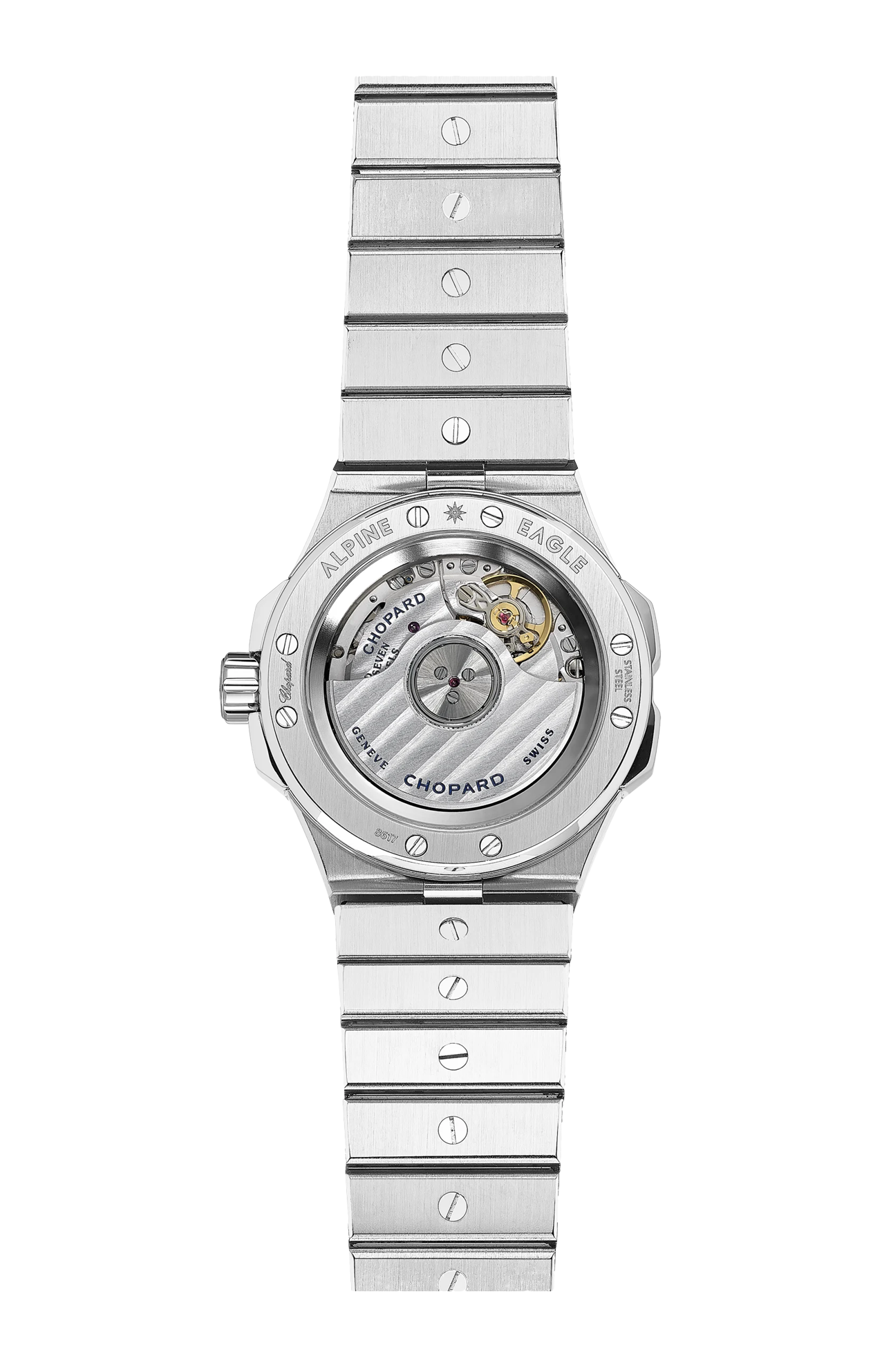 ALPINE EAGLE 33 MM, AUTOMATICO, CHOPARD LUCENT STEEL A223, DIAMANTI - 298617-3002