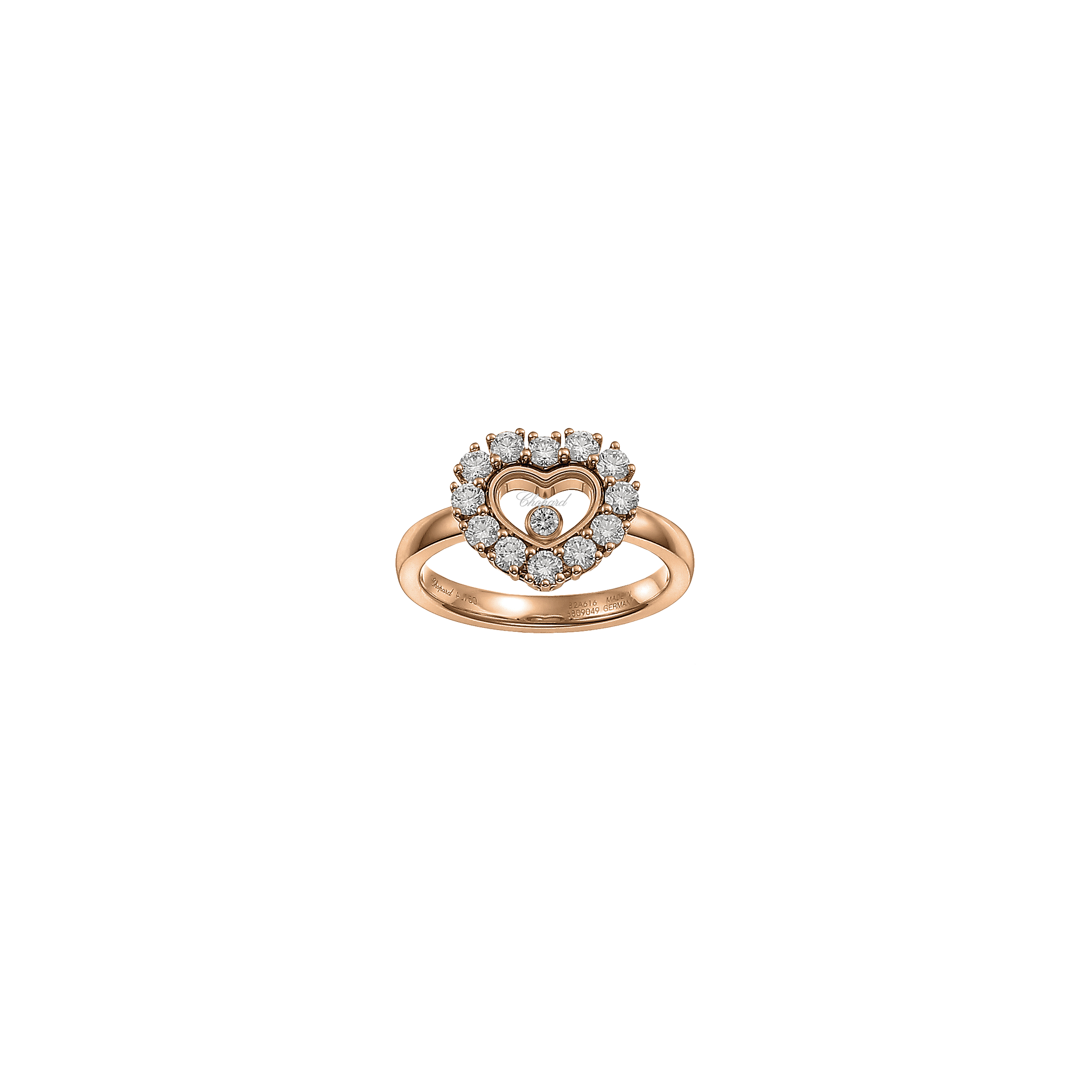 ANELLO HAPPY DIAMONDS IN ORO ROSA E DIAMANTI - 82A616-5000 - 82A616-5110