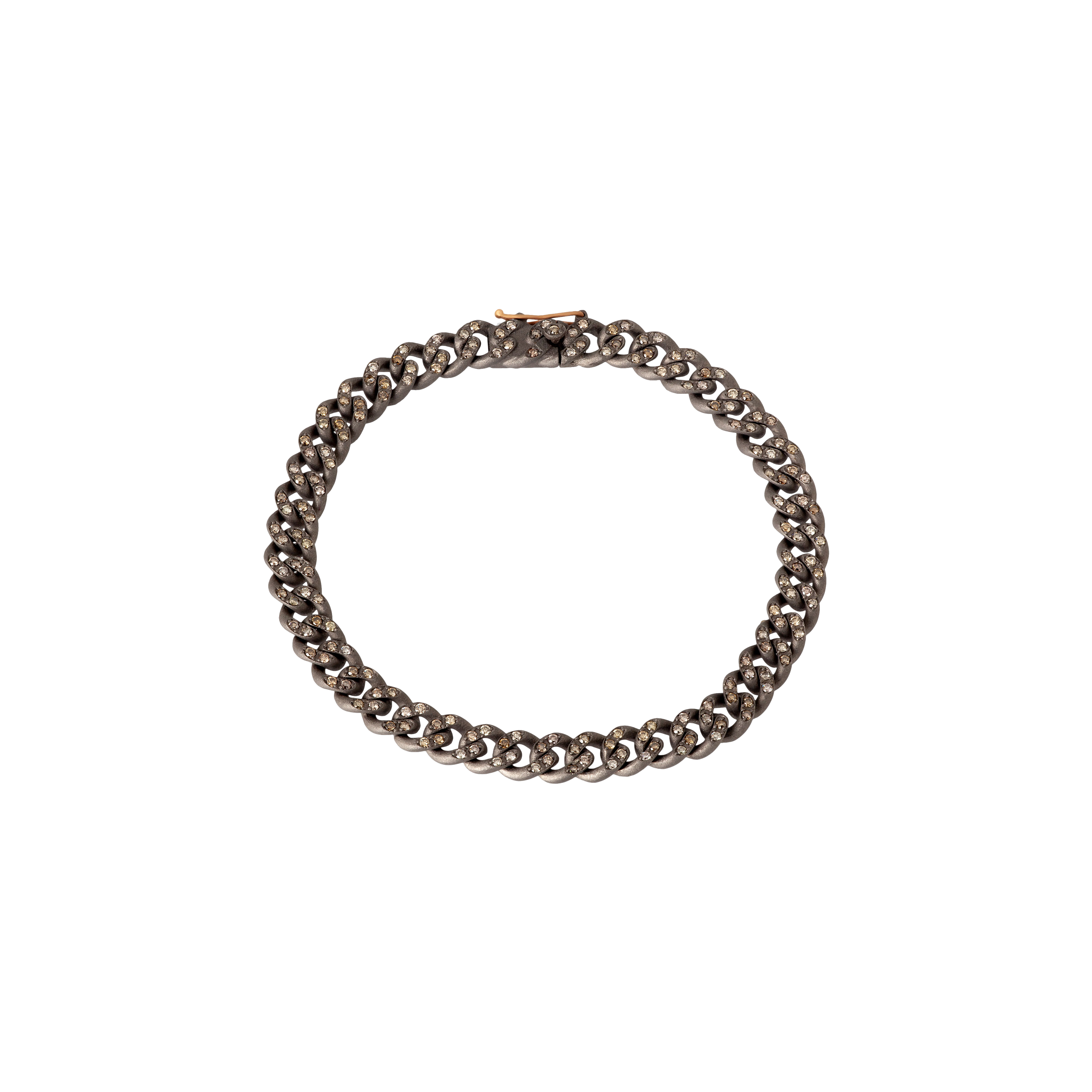 BRACCIALE UOMO GROUMETTE IN TITANIO E DIAMANTI BROWN - GROUBRTBROWSN - GROUBRTBROWSN