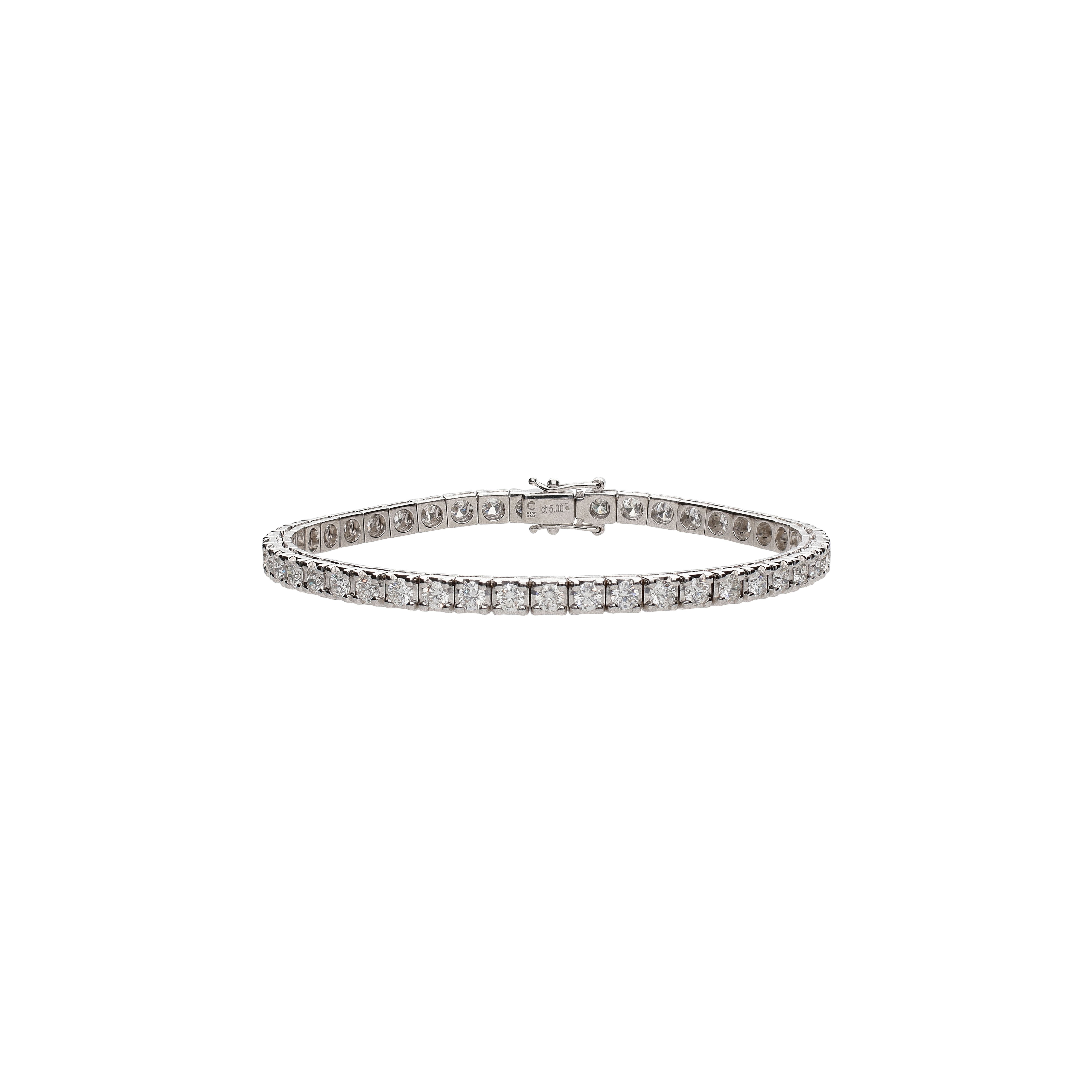 BRACCIALE TENNIS IN ORO BIANCO E DIAMANTI - 176-GRIF-45D