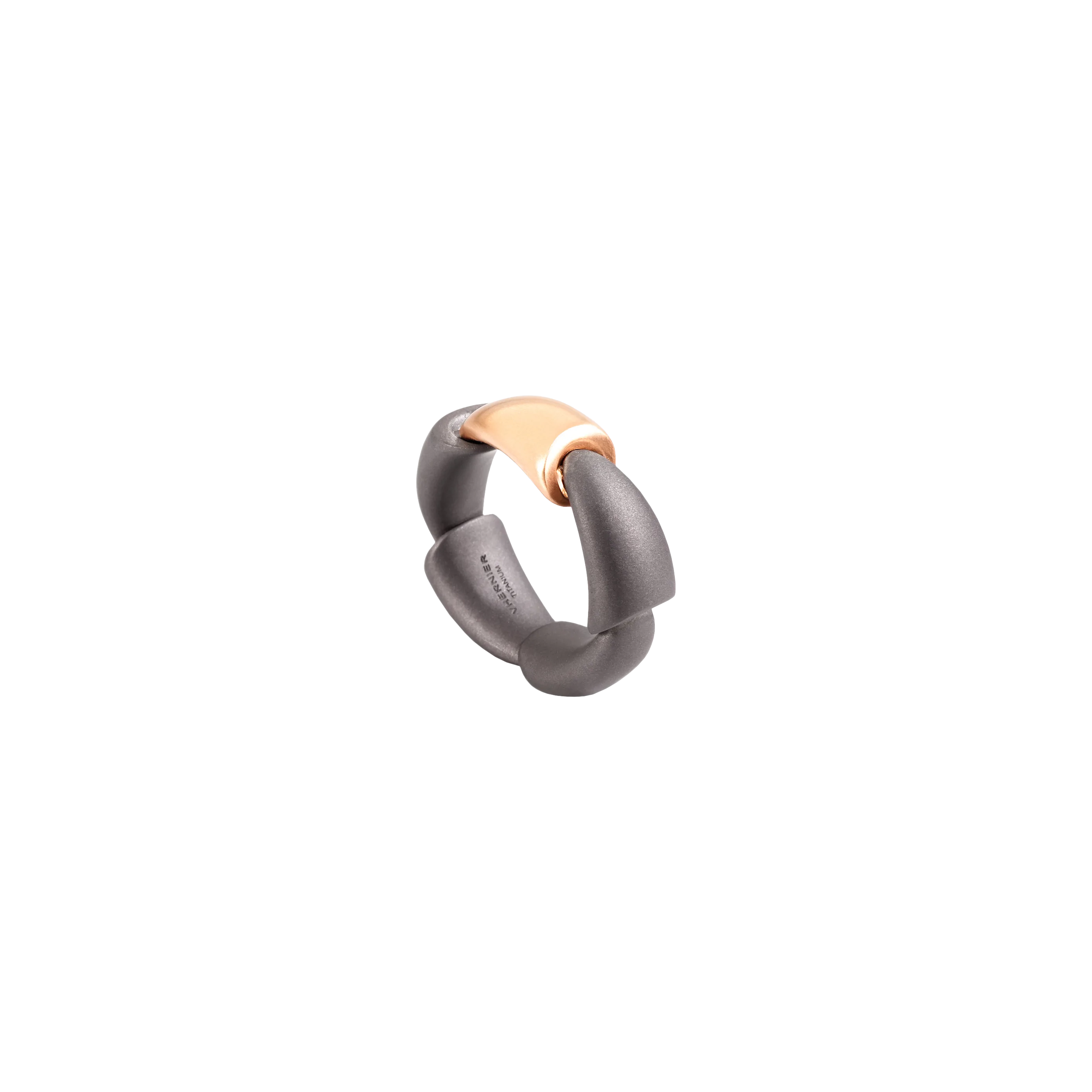 ANELLO CALLA IN TITANIO E ORO ROSA - T01652A141