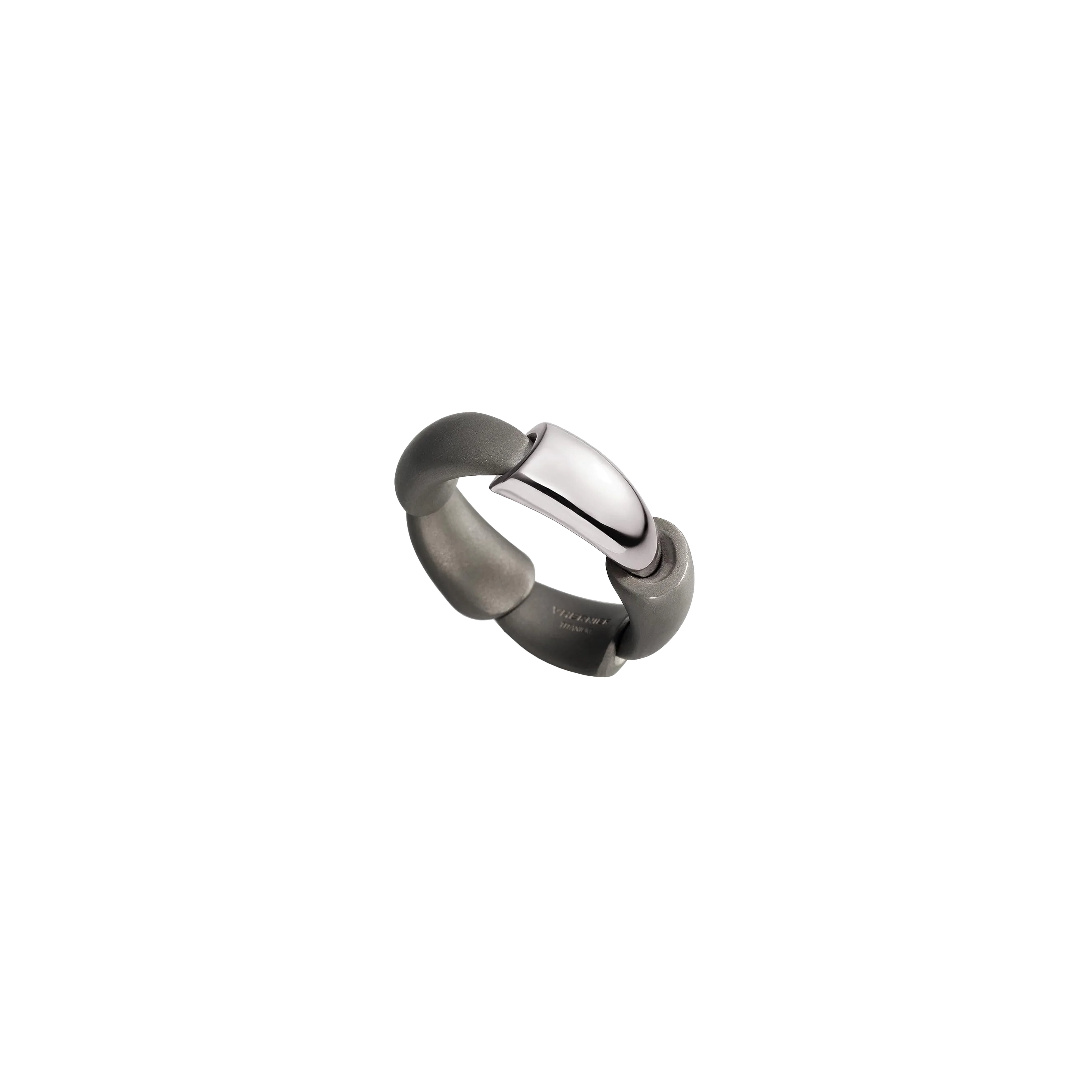 ANELLO CALLA IN TITANIO E PLATINO - T01652A941