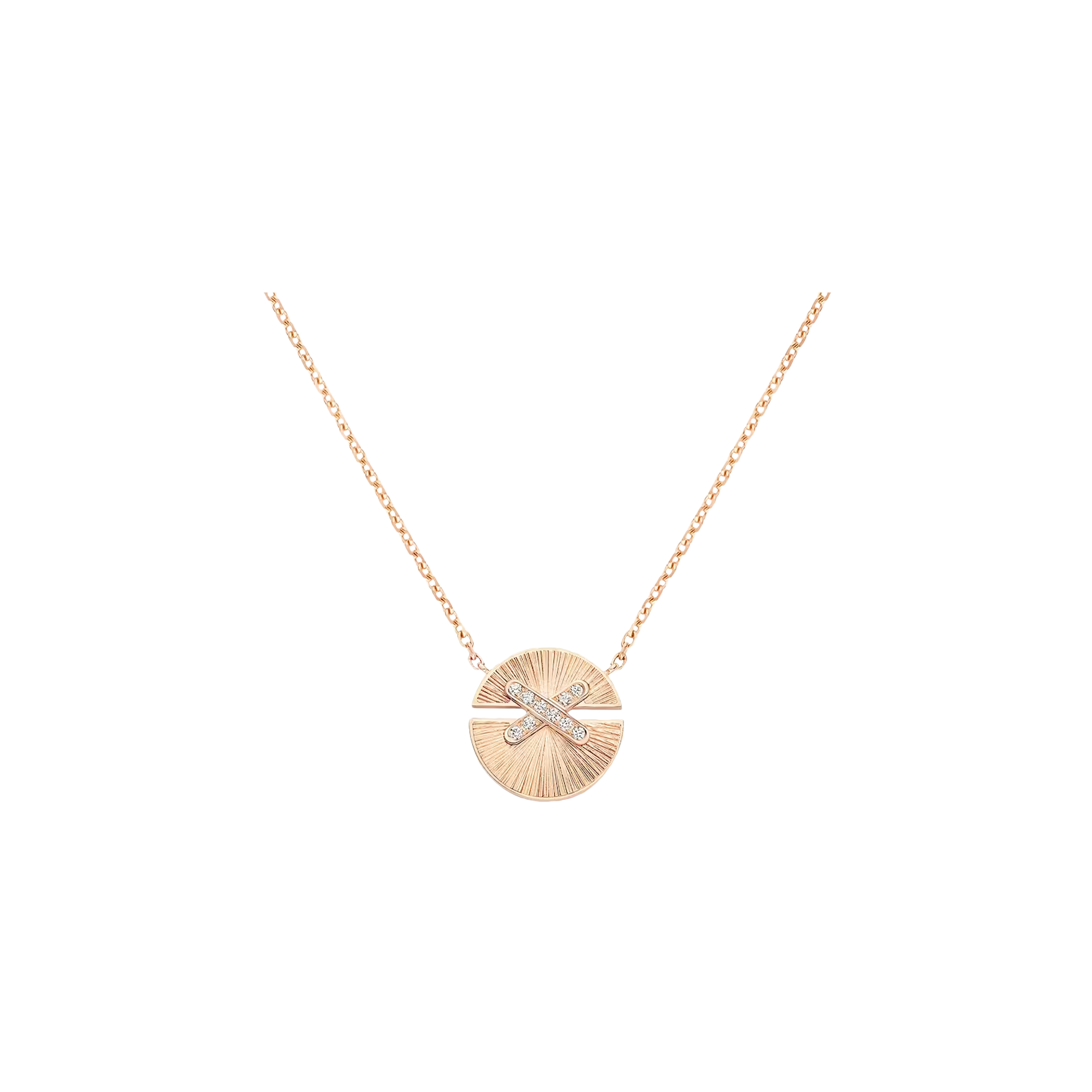 CHAUMET - PENDENTE JEUX DE LIENS HARMONY MODELLO PICCOLO IN ORO ROSA E DIAMANTI - 085434 - 085434