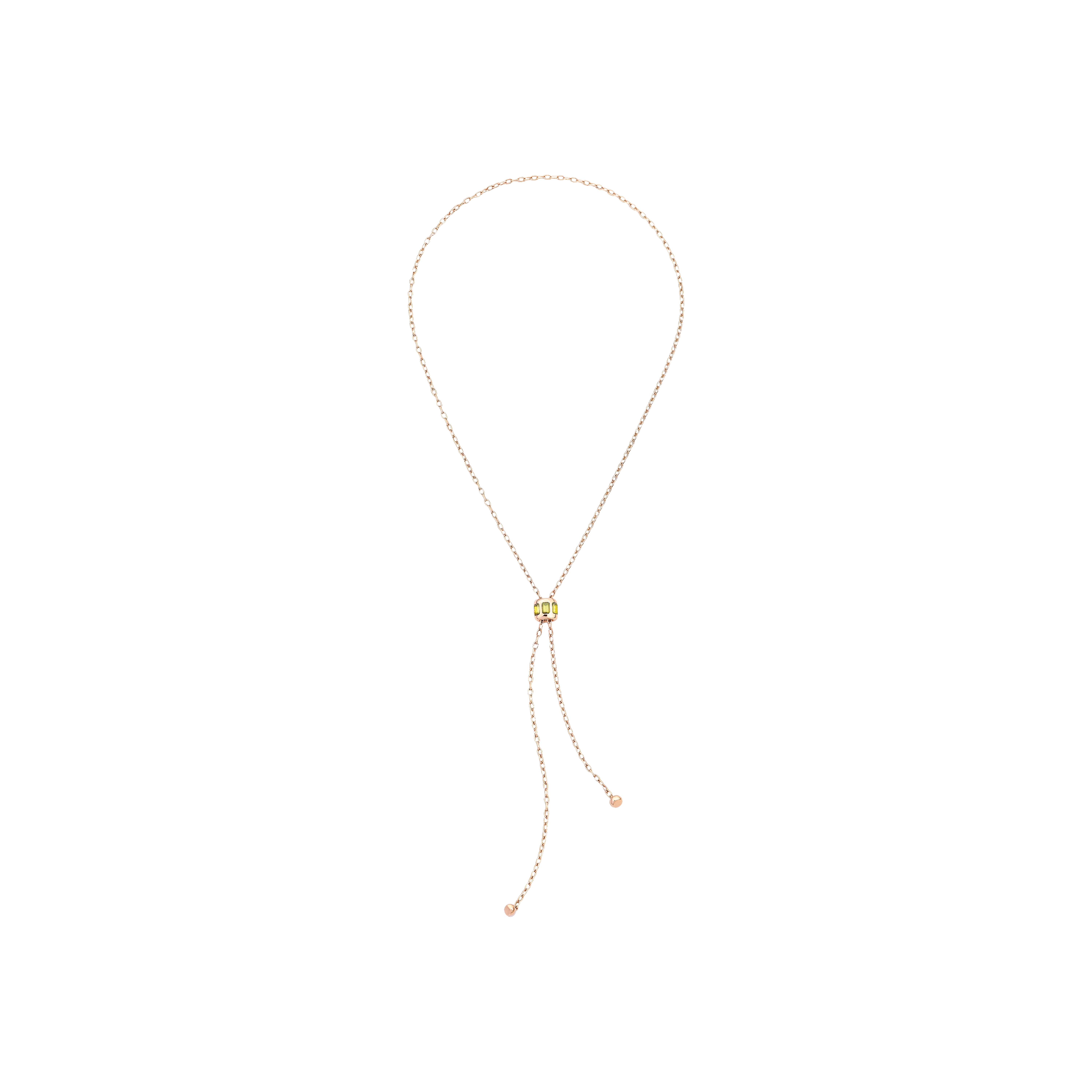 COLLANA ICONICA IN ORO ROSA E PERIDOTO - PCC3020O7000000EY - PCC3020O7000000EY