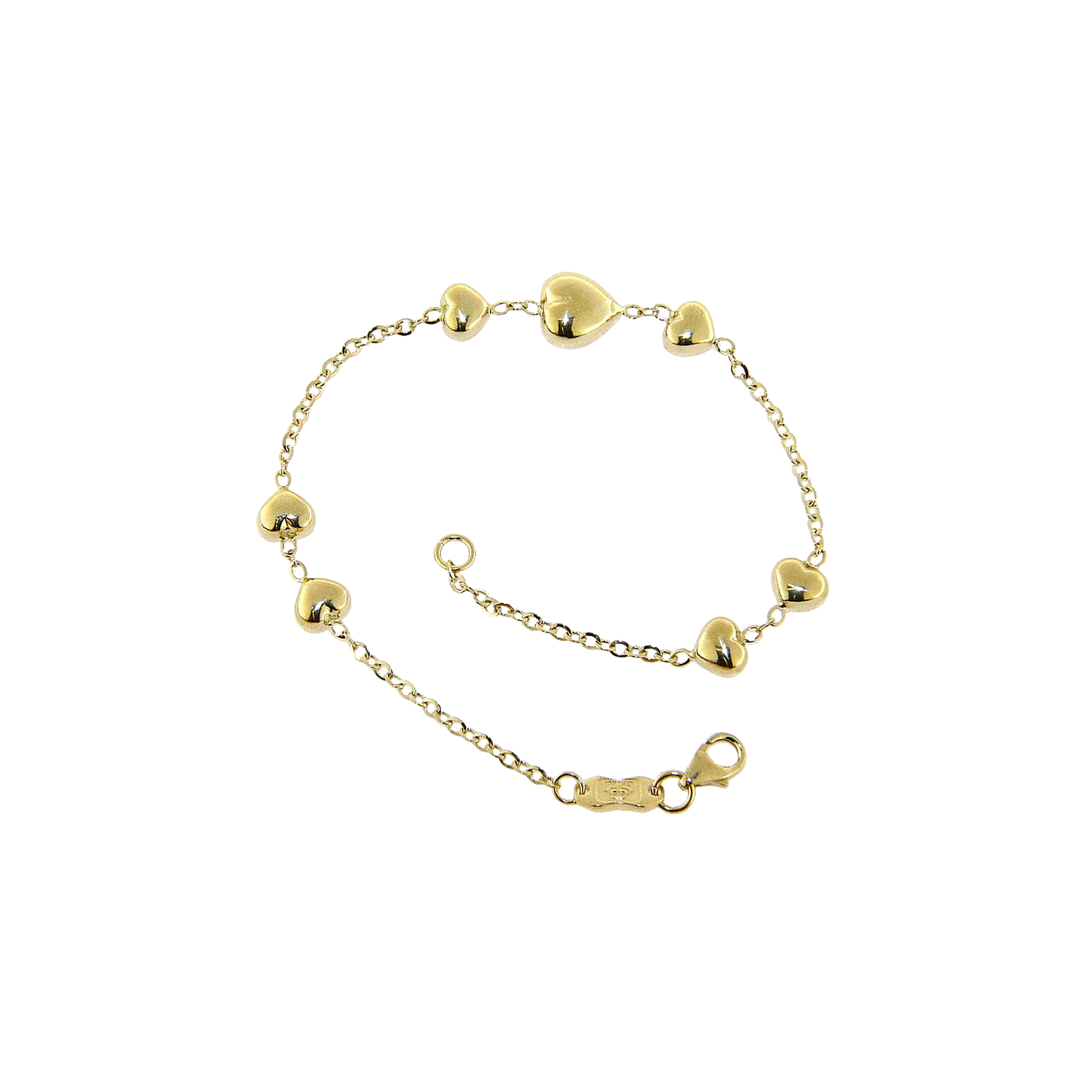 BRACCIALE CUORI IN ORO GIALLO - 166118