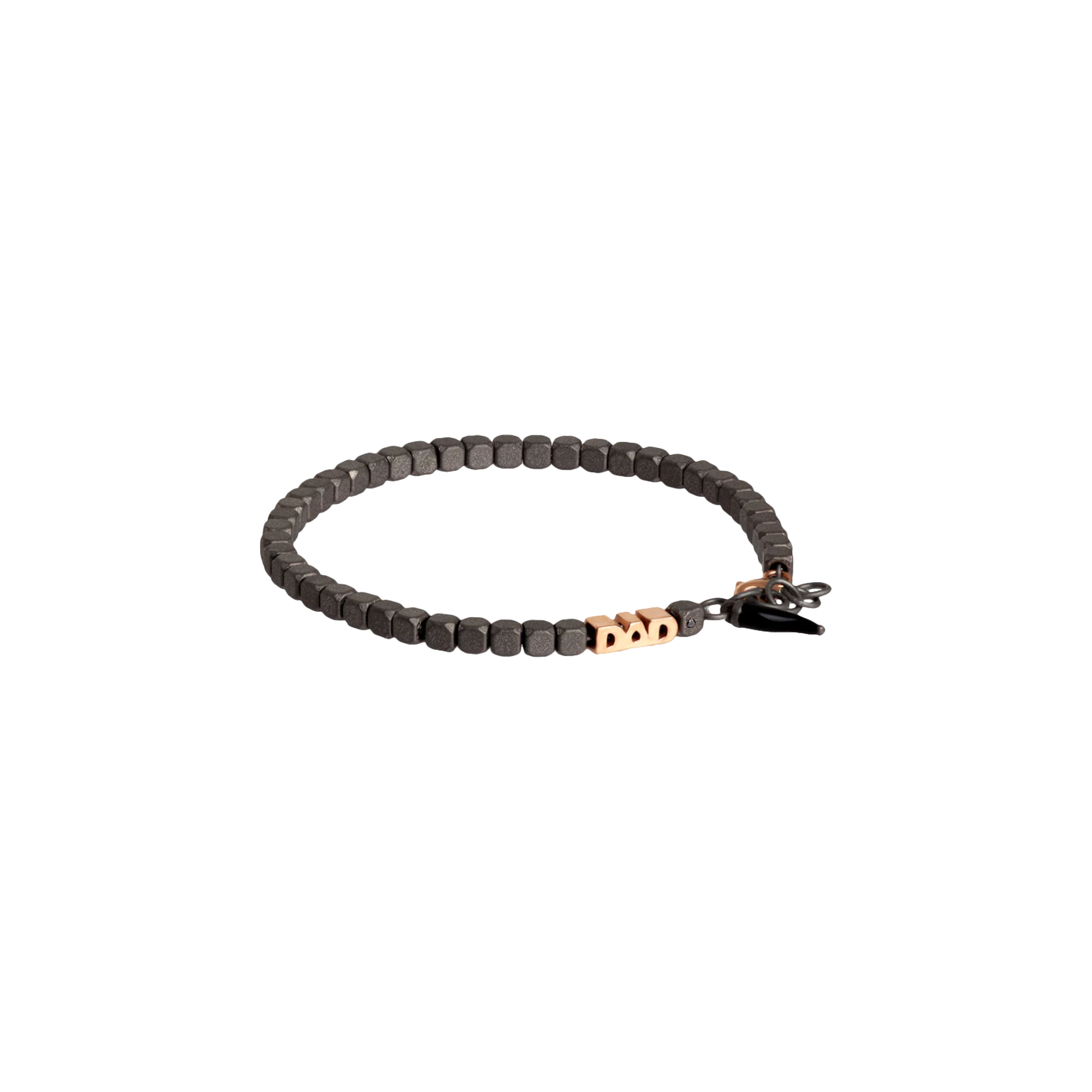 BRACCIALE CUBY DAD IN ORO ROSSO 9 KT E CORNETTO NERO - MINBRTRGCUPDAD - MINBRTRGCUPDAD