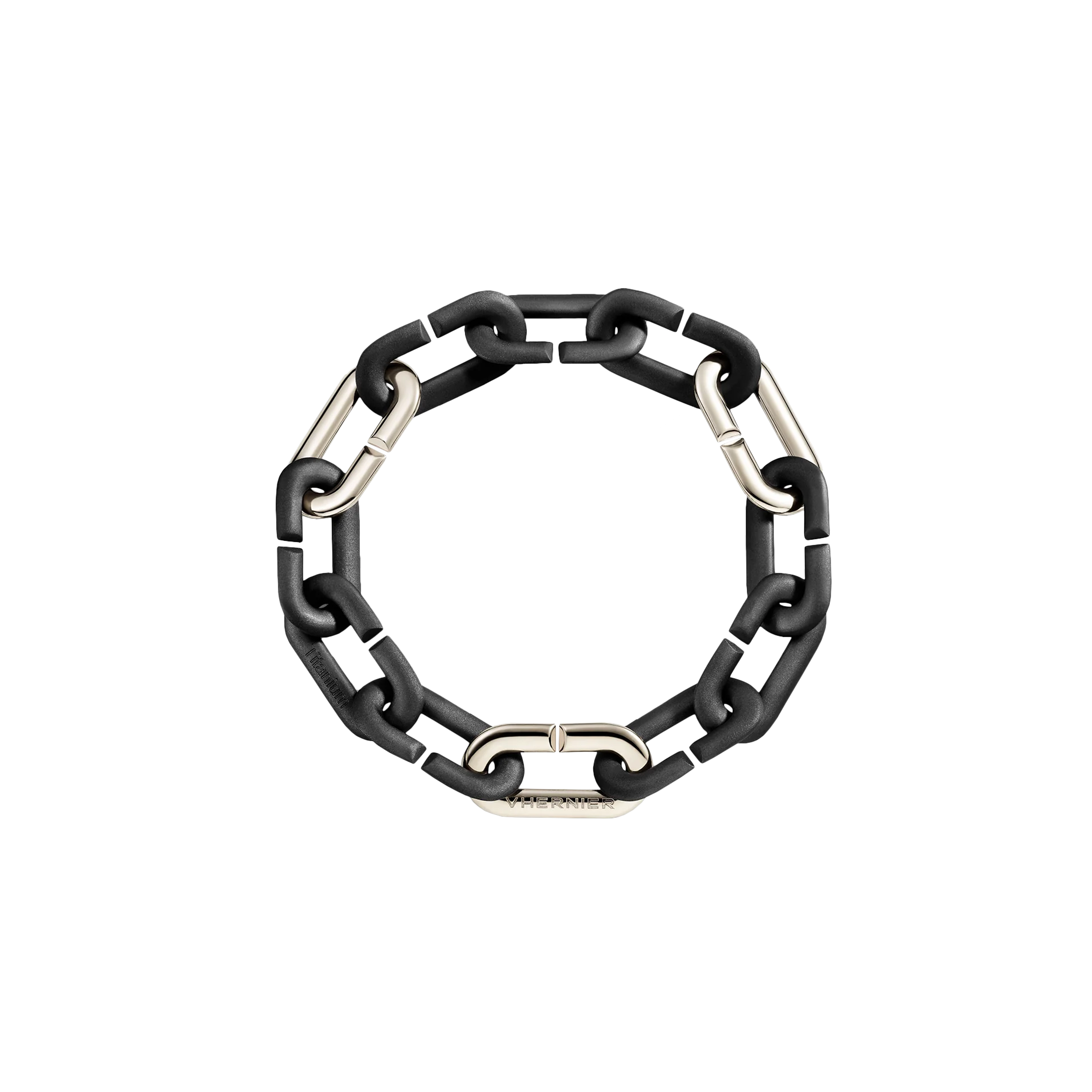 BRACCIALE MON JEU IN TITANIO NERO E ORO BIANCO 18K - T01332BR615