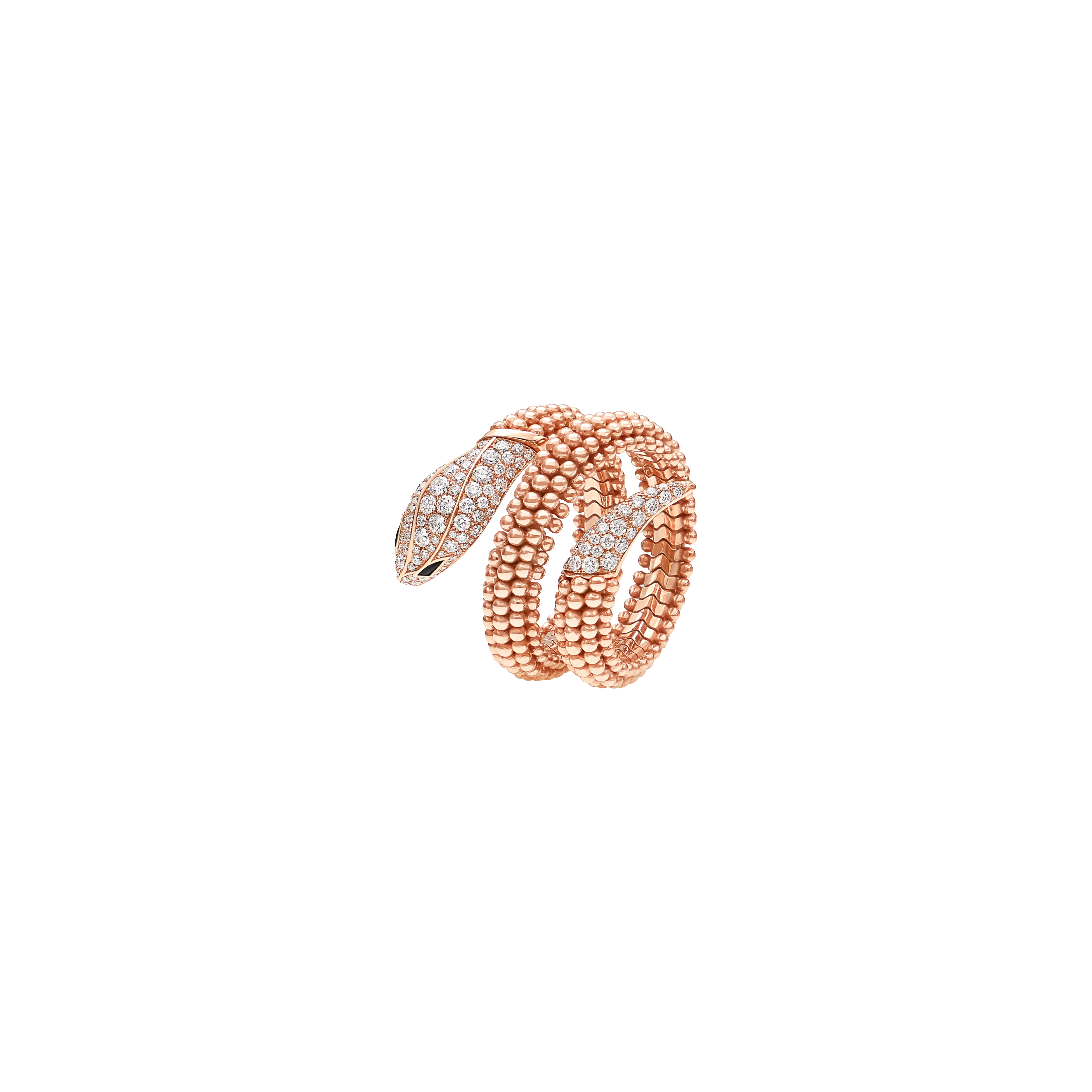 ANELLO SERPENTI  PRECIOUS JEWELRY IN ORO ROSA E PAVÉ DI DIAMANTI - 358664 - 358664