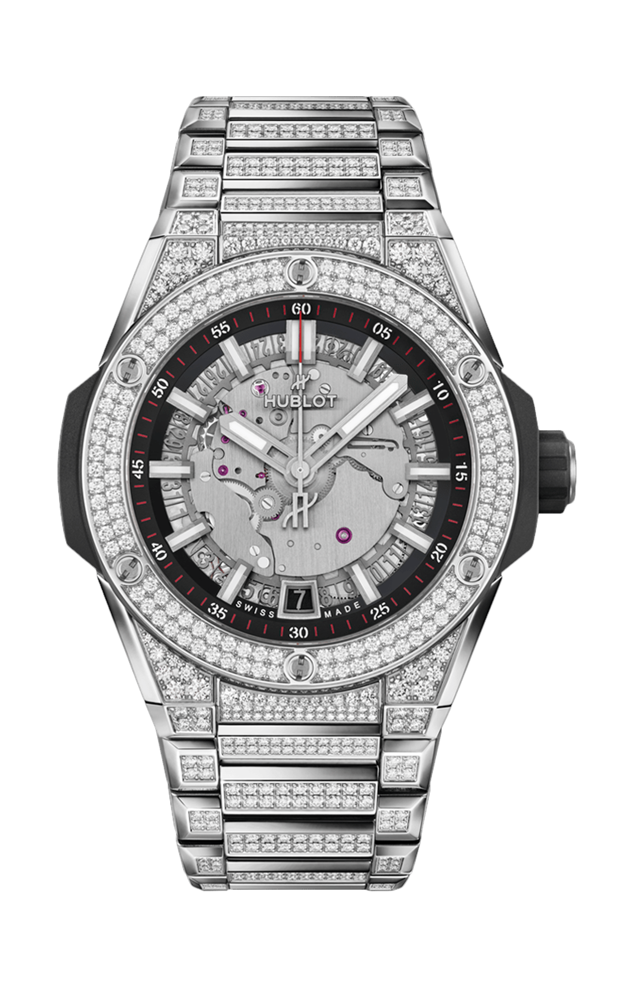 BIG BANG INTEGRATED TIME ONLY  TITANIUM PAVÉ 40 MM - 456.NX.0170.NX.3704