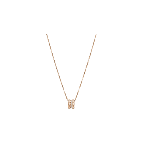 CHOPARD - PENDENTE ICE CUBE MINI IN ORO ROSA ETICO, DIAMANTI - 797005-5003