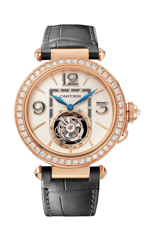 PASHA DE CARTIER, 41 MM, ORO ROSA, DIAMANTI, TOURBILLON, MANUALE - HPI01575