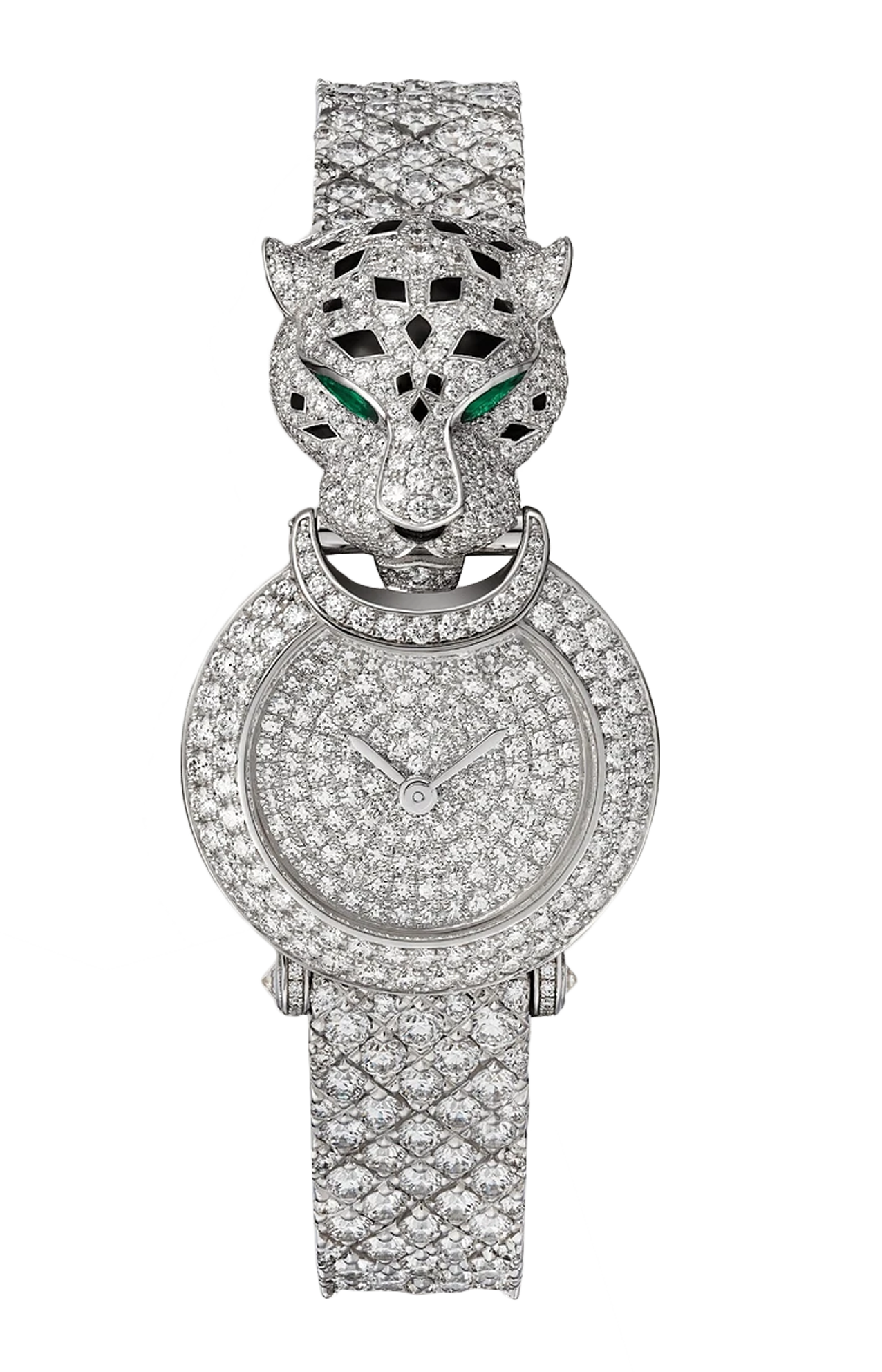 LA PANTHÈRE DE CARTIER, ORO BIANCO, DIAMATNI, SMERALDO, QUARZO - HPI01425