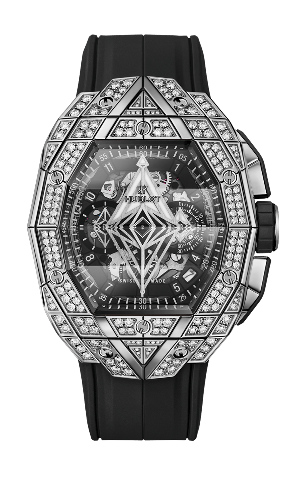 SPIRIT OF BIG BANG SANG BLEU TITANIUM PAVÉ 42 MM - 648.NX.0107.RX.1604.MXM23