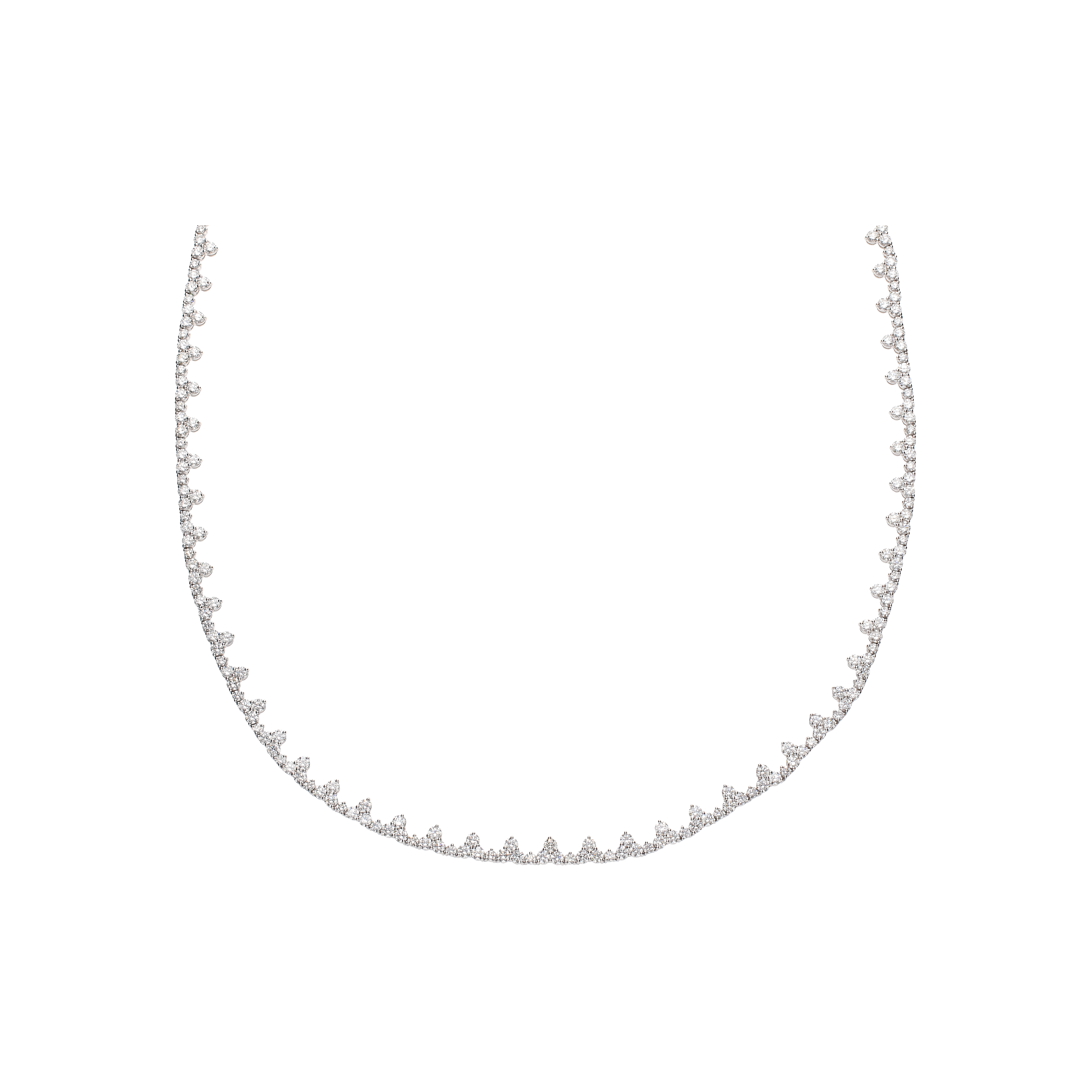 COLLANA IN ORO BIANCO CON PAVÉ DI DIAMANTI - 1GA1480460/1