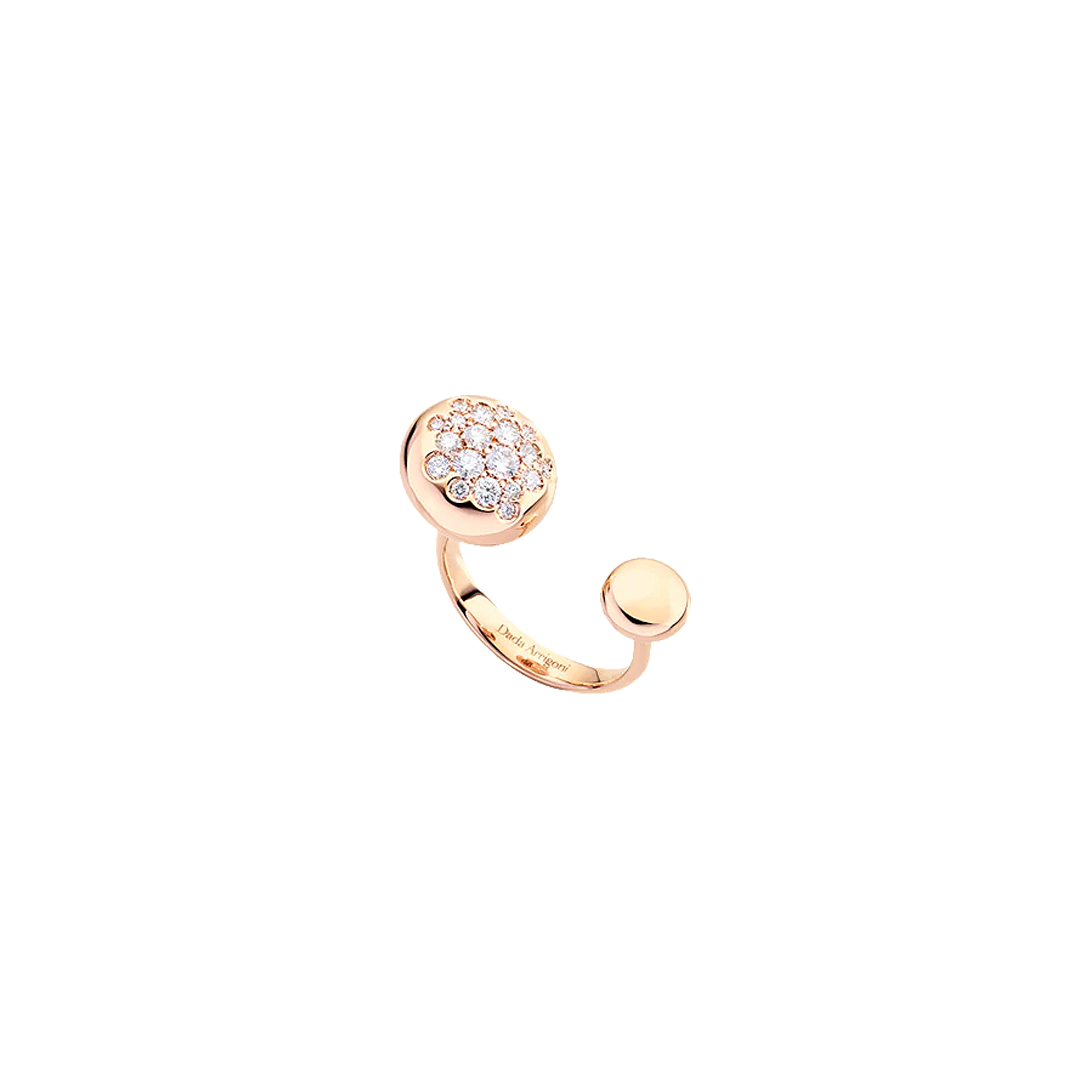 ANELLO GLAMOUR IN ORO ROSA E PAVÉ DI DIAMANTI - DGL05ANRRDI - DGL05ANRRDI