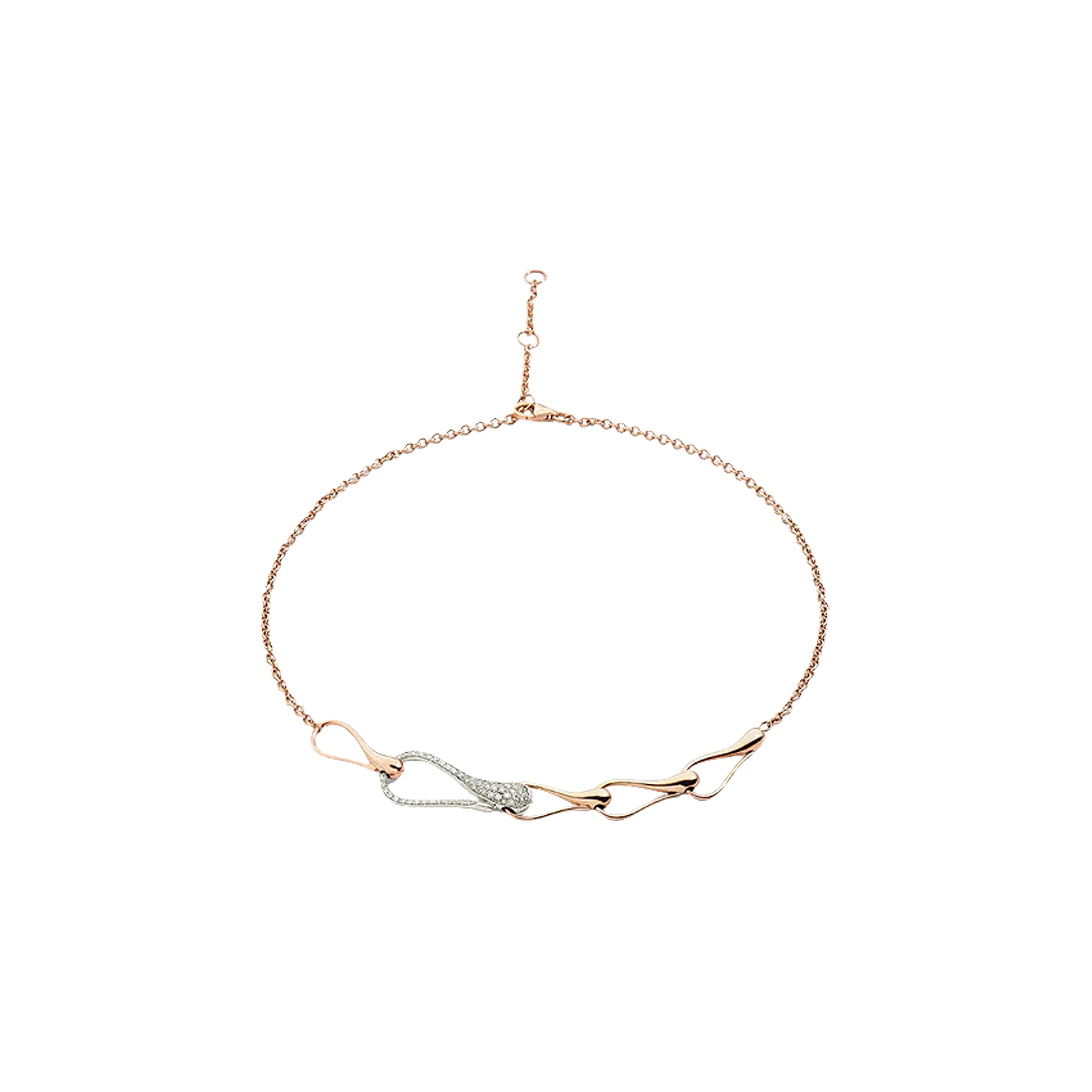 COLLANA LIGHT CHOKER ELIKA IN ORO ROSA, ORO BIANCO E DIAMANTI - DEK24CARBDI - DEK24CARBDI