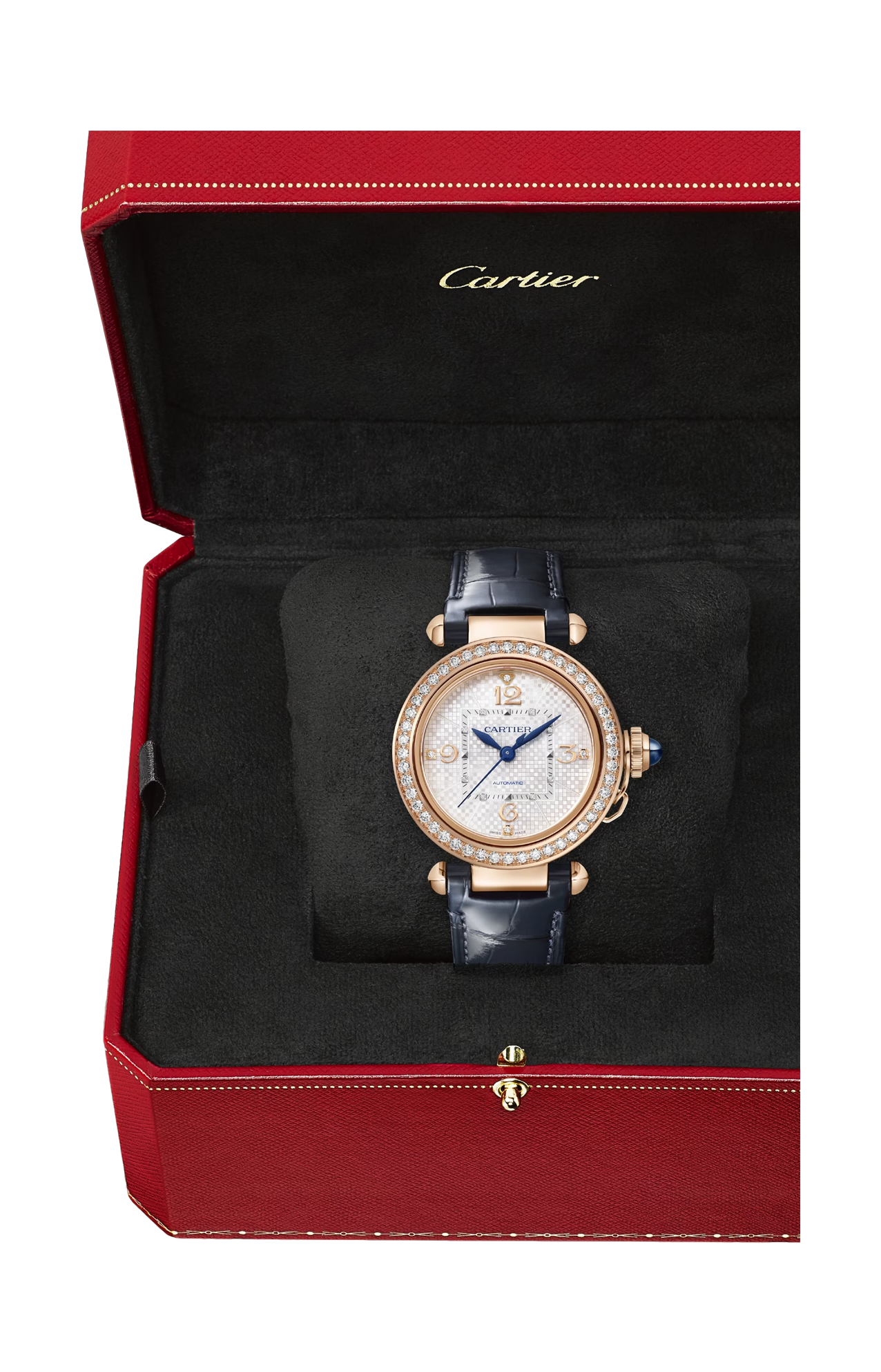 PASHA DE CARTIER, 35 MM, ORO ROSA, DIAMANTI, AUTOMATICO - WJPA0027