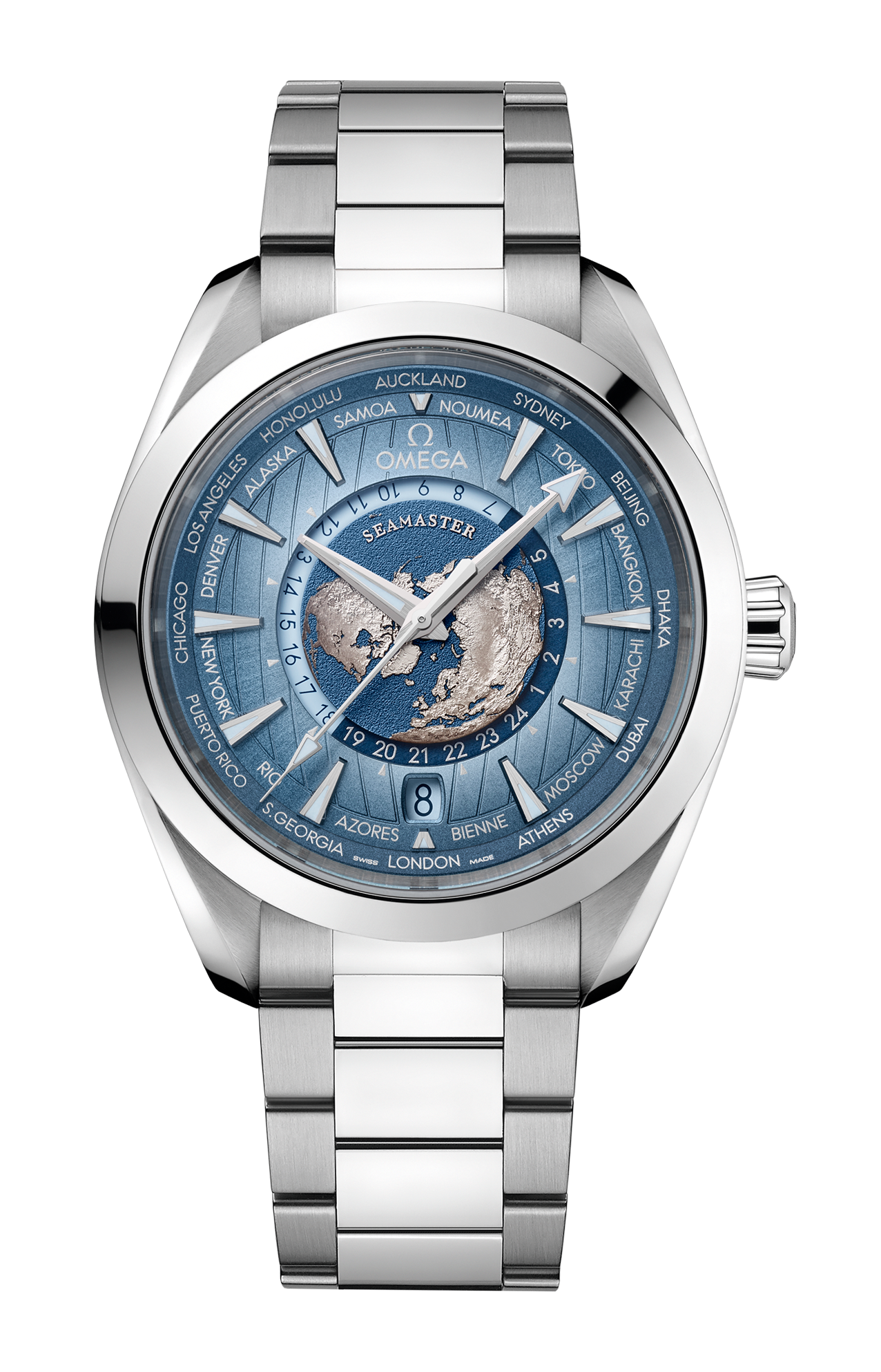 SEAMASTER AQUA TERRA 150M CO-AXIAL MASTER CHRONOMETER GMT WORLDTIMER M43 MM - 220.10.43.22.03.002