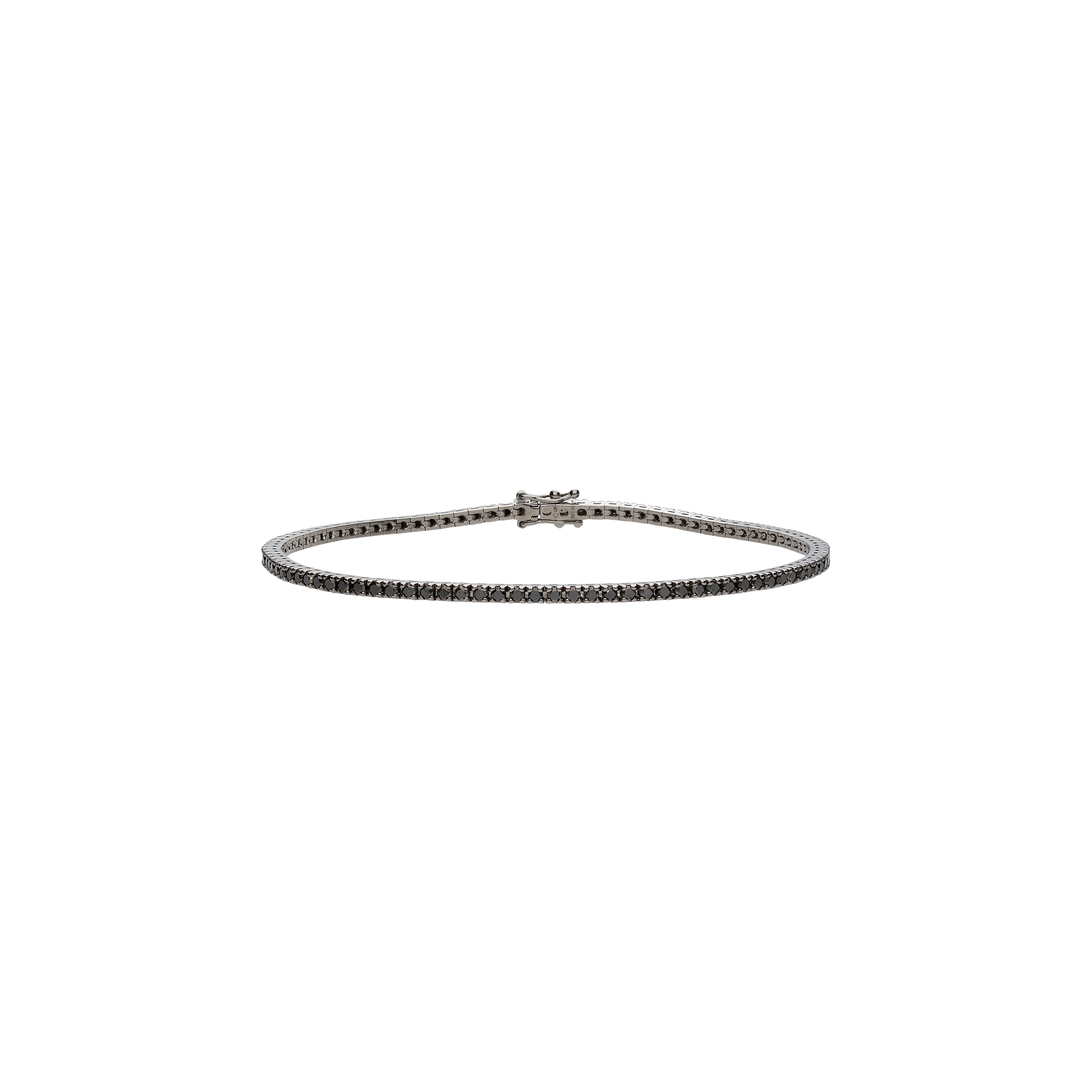 BRACCIALE TENNIS IN ORO BRUNITO CON DIAMANTI NERI - 329-PRE-C-U