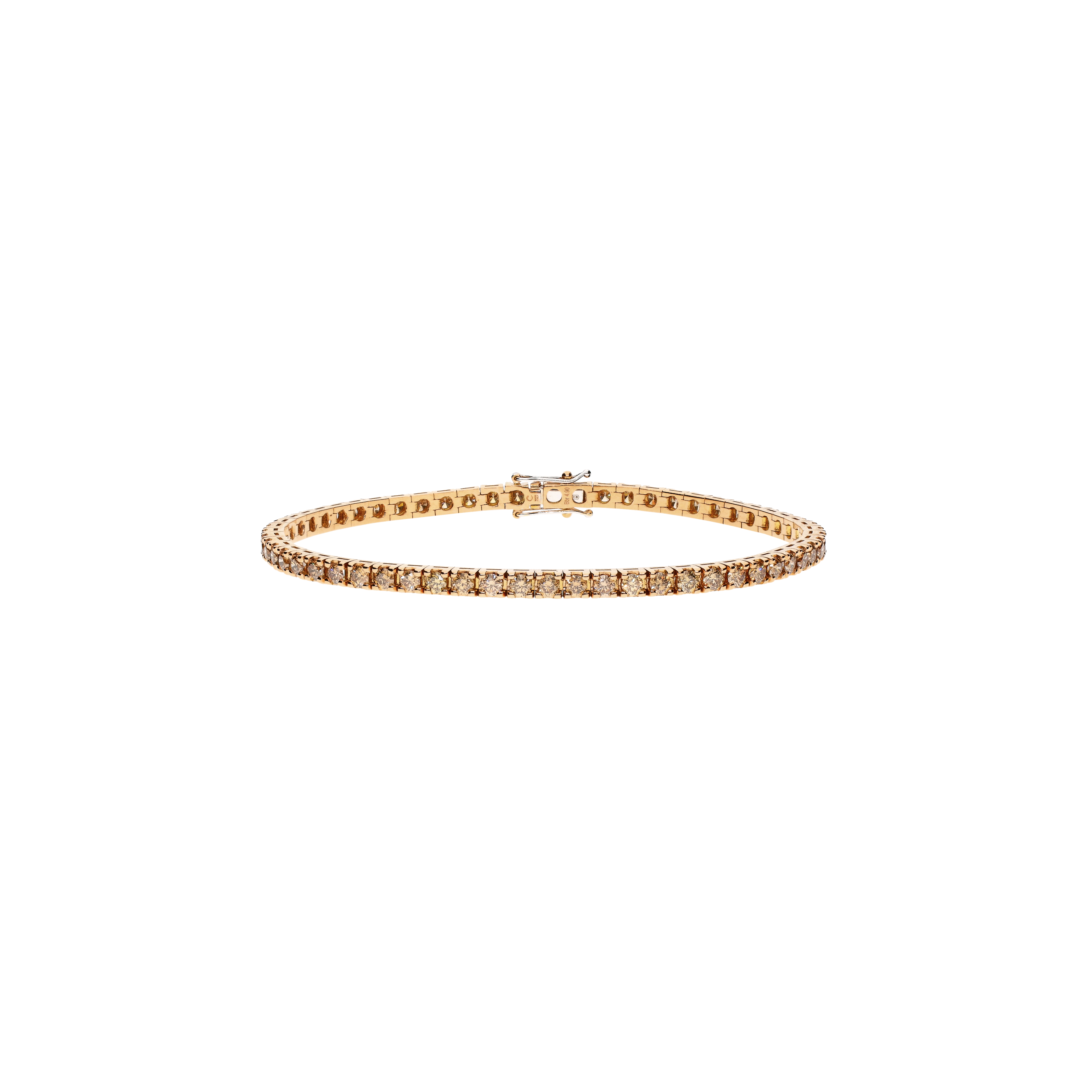 BRACCIALE TENNIS IN ORO ROSA E DIAMANTI BROWN - 329-PRE-H-U