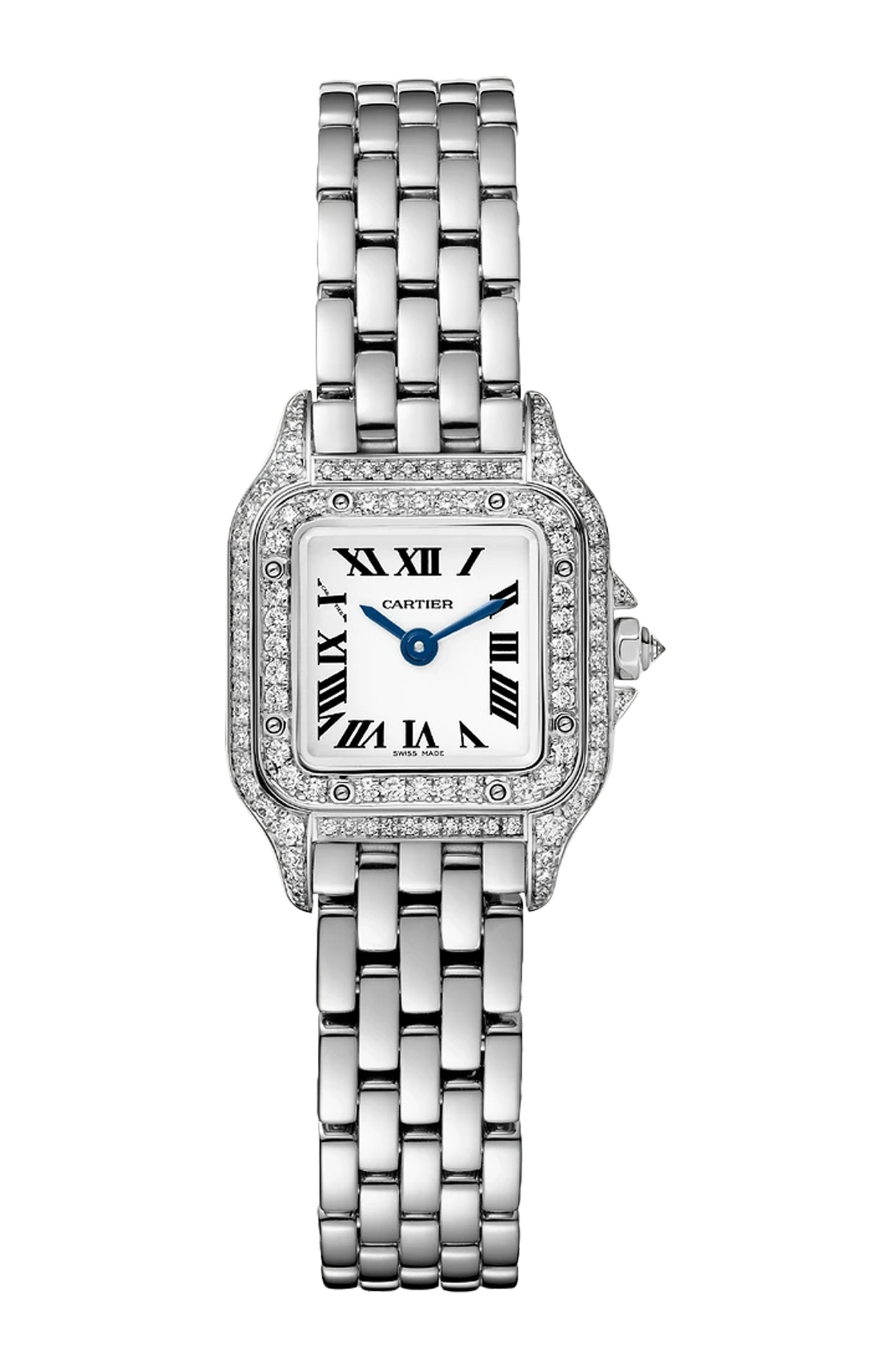 PANTHÈRE DE CARTIER MODELLO MINI, ORO BIANCO, DIAMANTI, QUARZO - WJPN0046