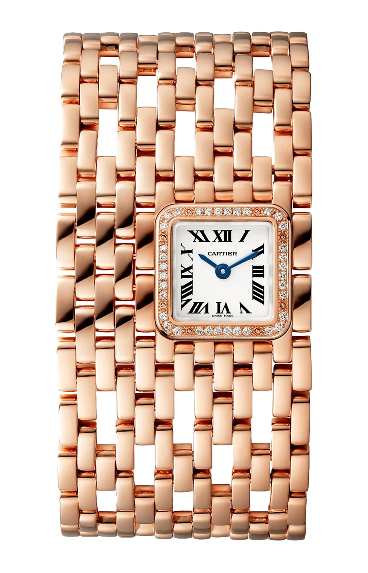 PANTHÈRE DE CARTIER MANCHETTE, ORO ROSA, DIAMANTI, QUARZO - WJPN0022