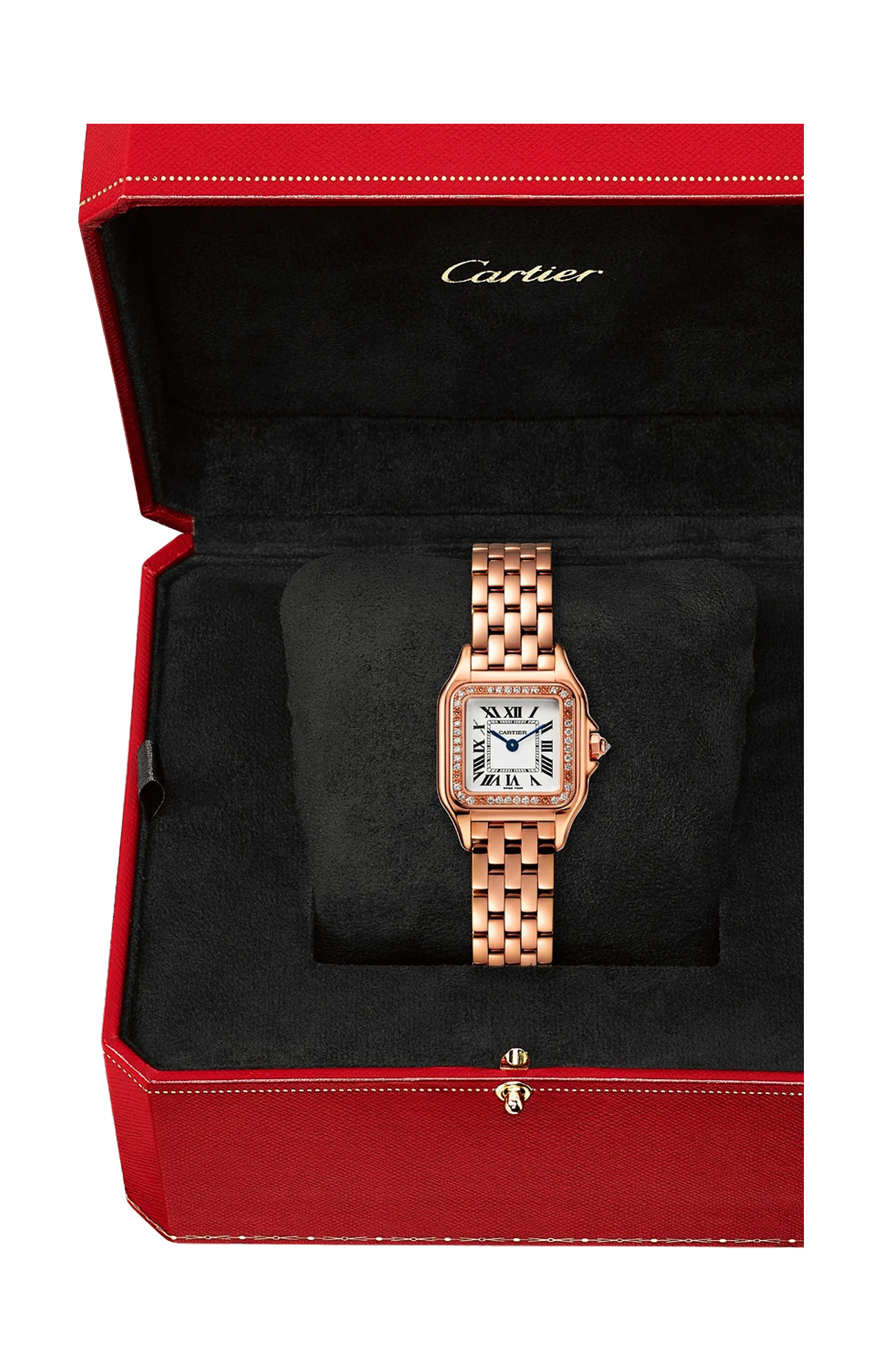 PANTHÈRE DE CARTIER MODELLO PICCOLO, ORO ROSA, DIAMANTI, QUARZO - WJPN0049