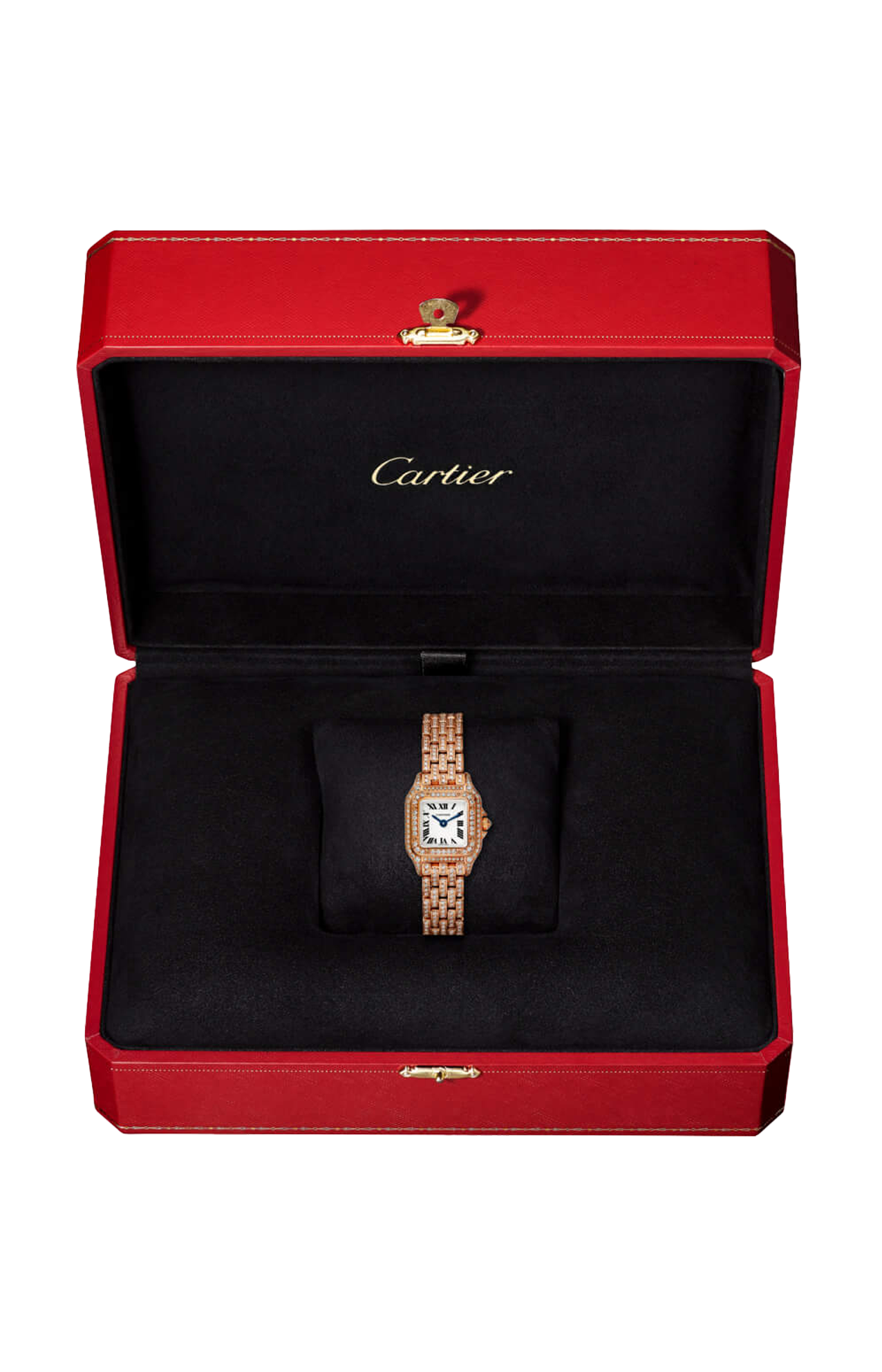 PANTHÈRE DE CARTIER MODELLO MINI, ORO ROSA, DIAMANTI, QUARZO - HPI01326