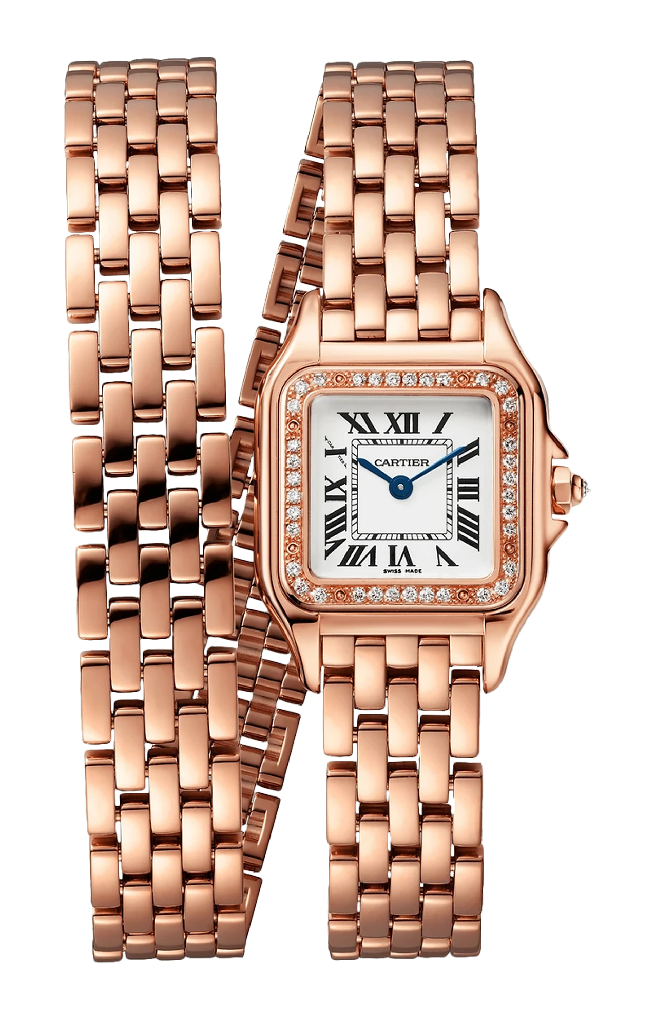 PANTHÈRE DE CARTIER MODELLO PICCOLO, ORO ROSA, DIAMANTI, QUARZO - WJPN0051