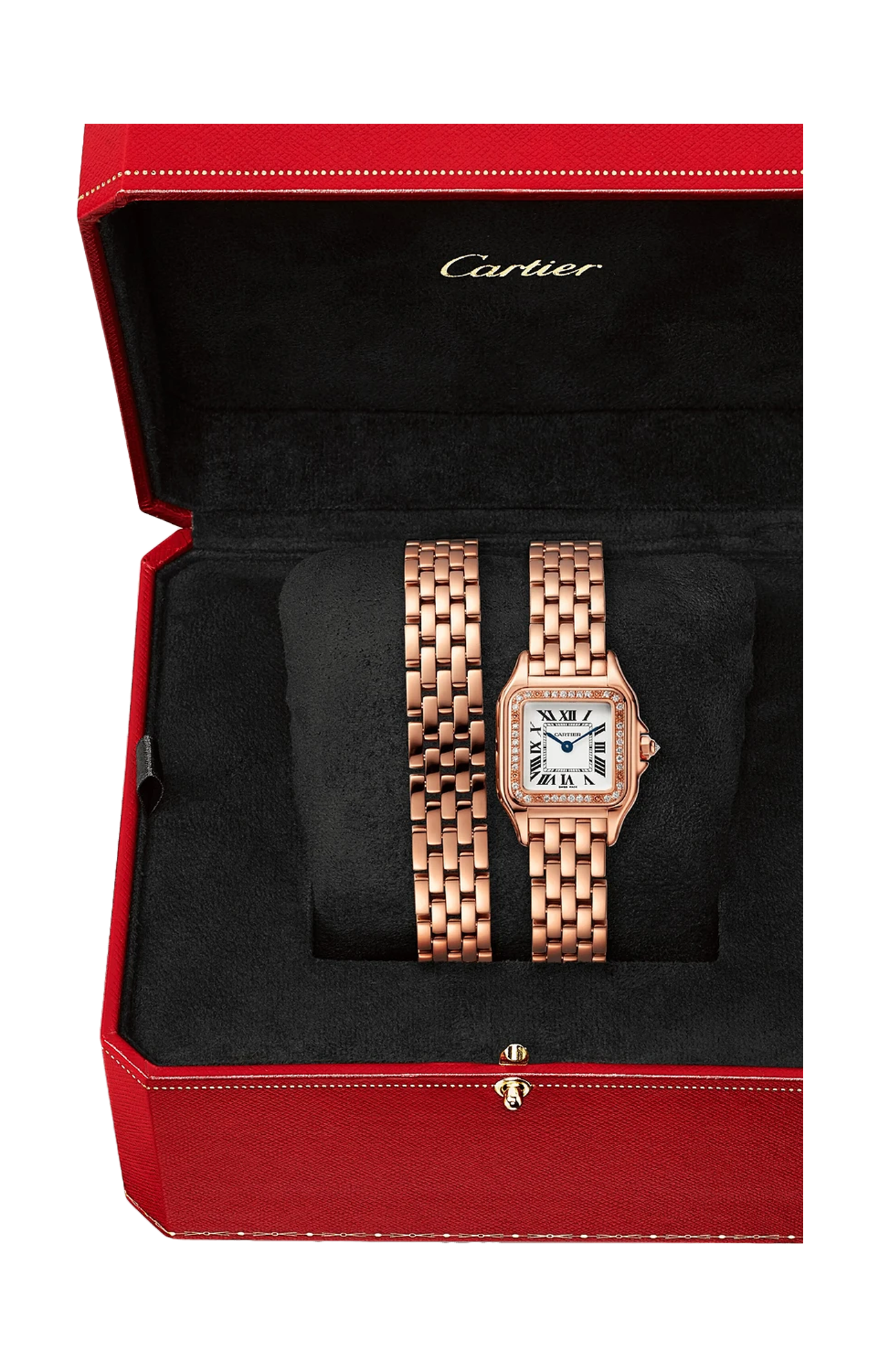 PANTHÈRE DE CARTIER MODELLO PICCOLO, ORO ROSA, DIAMANTI, QUARZO - WJPN0051