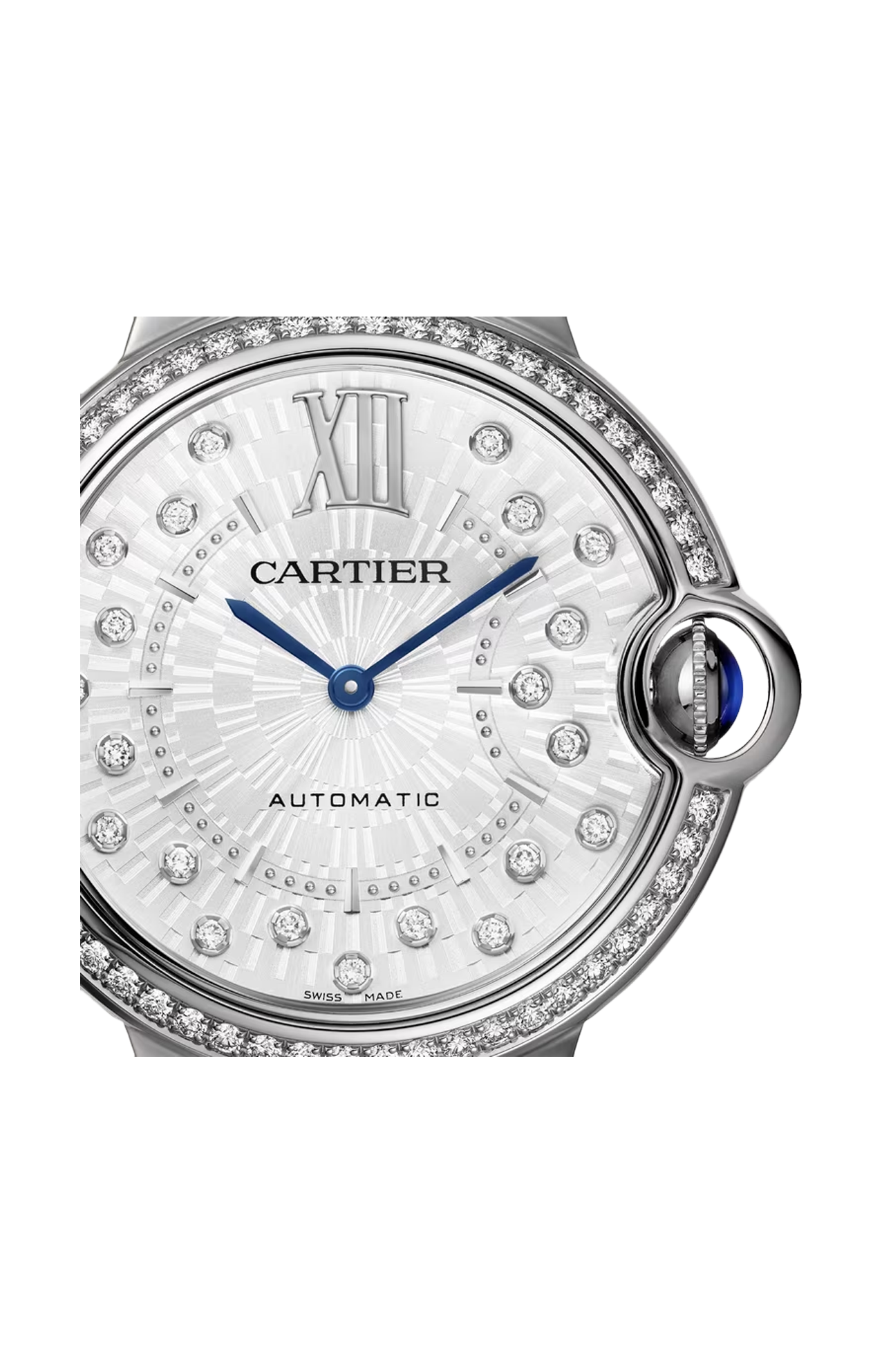 BALLON BLEU DE CARTIER, ACCIAIO, DIAMANTI, AUTOMATICO - W4BB0036