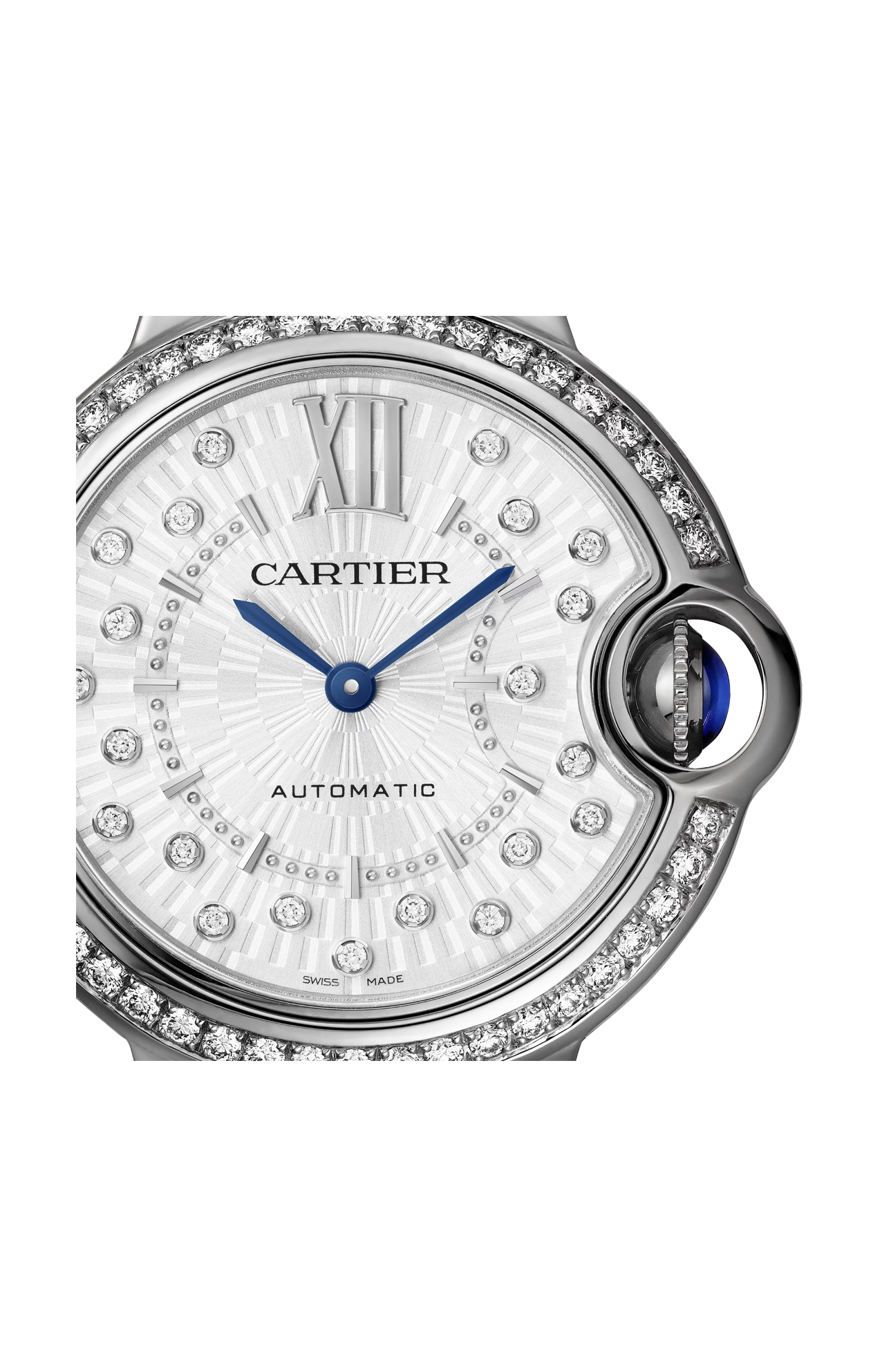 BALLON BLEU DE CARTIER, ACCIAIO, DIAMANTI, AUTOMATICO - W4BB0035