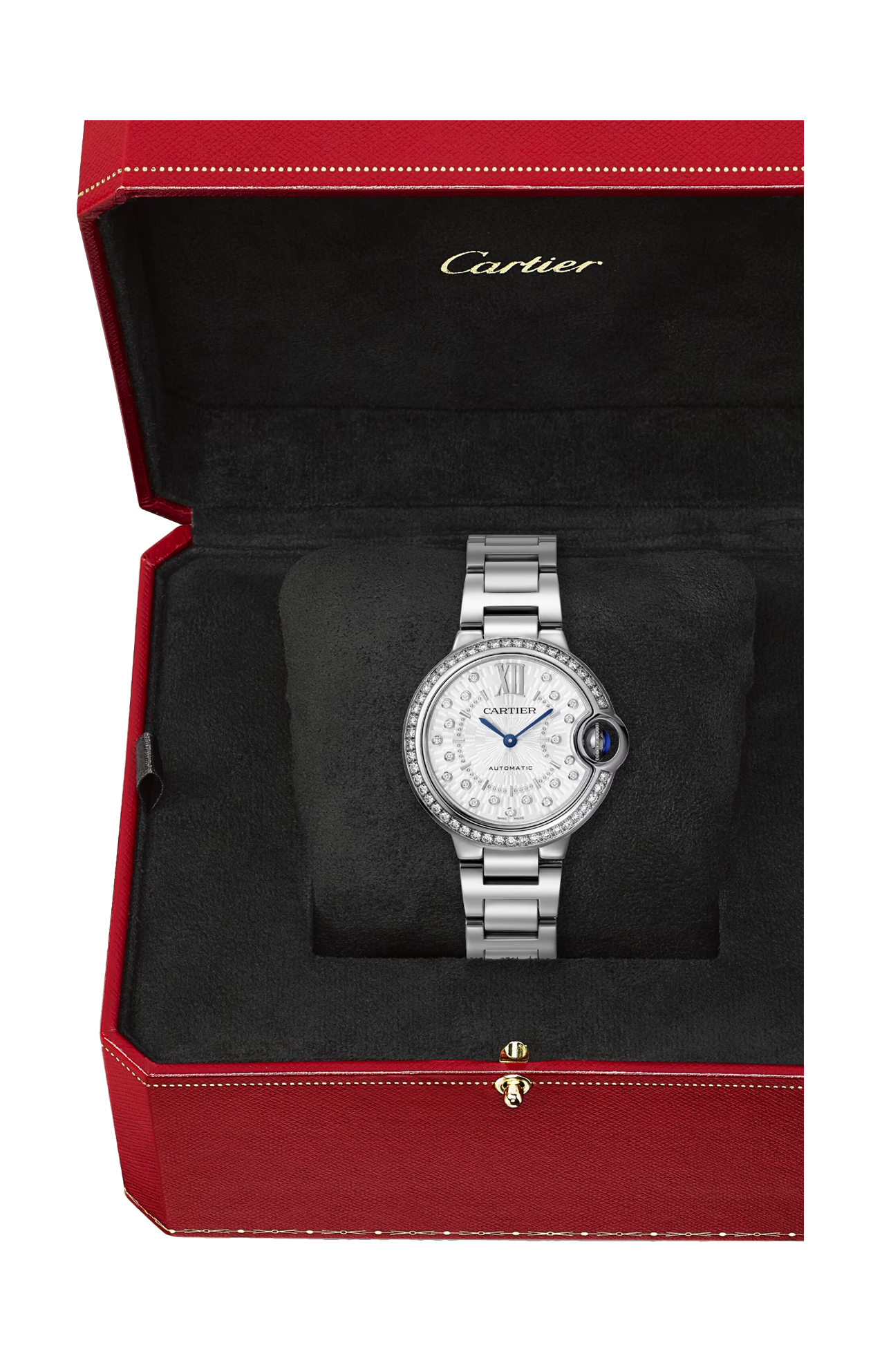 BALLON BLEU DE CARTIER, ACCIAIO, DIAMANTI, AUTOMATICO - W4BB0035