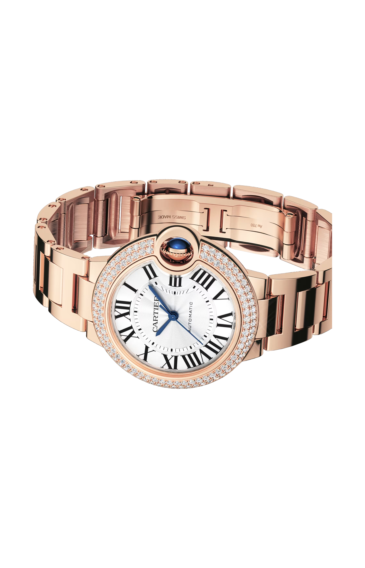 BALLON DE CARTIER, ORO ROSA, DIAMANTI, AUTOMATICA - WJBB0066