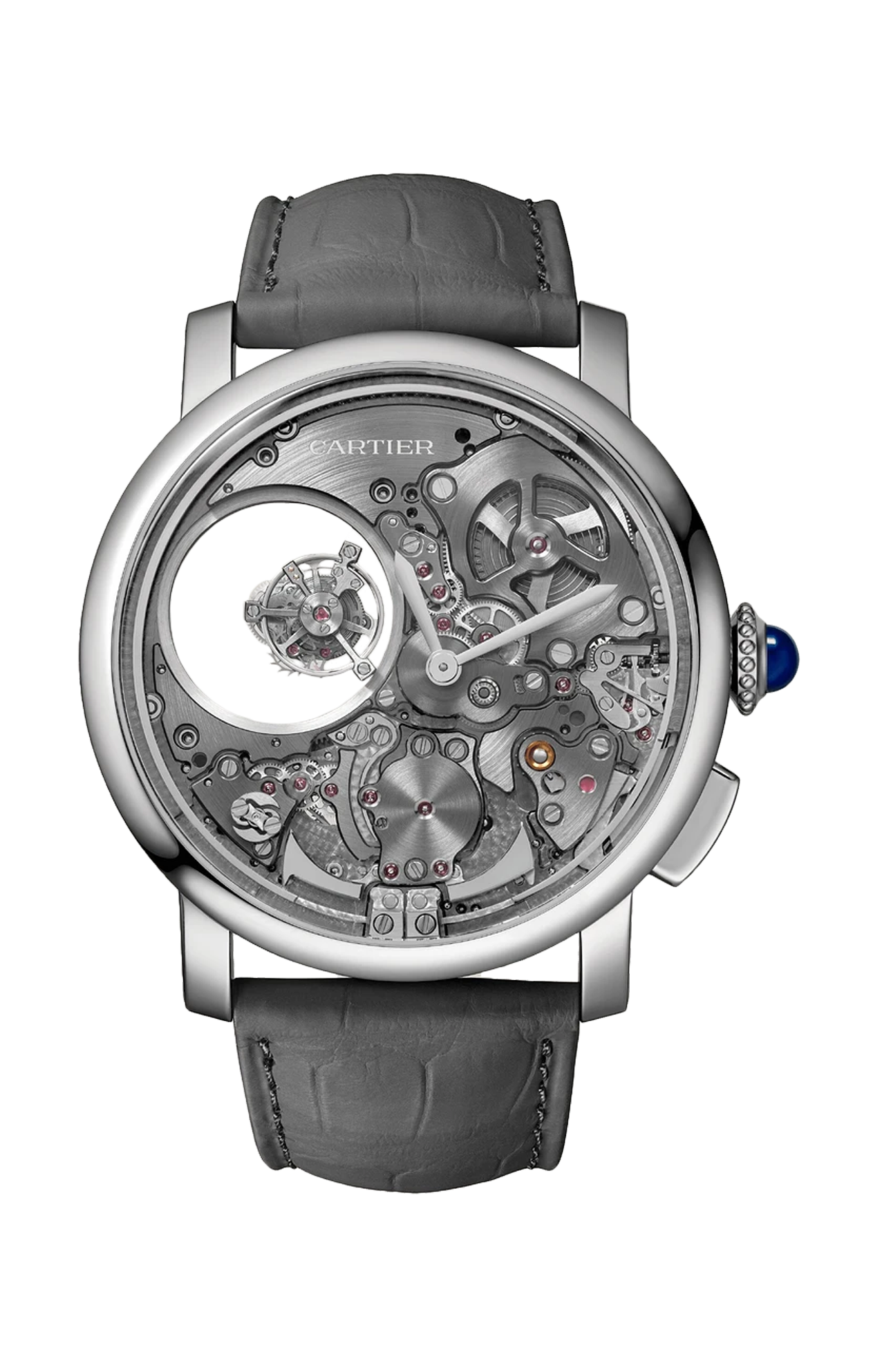 ROTONDE DE CARTIER RIPETIZIONE MINUTI TOURBILLON MISTERIOSO, TITANIO, MANUALE - WHRO0064