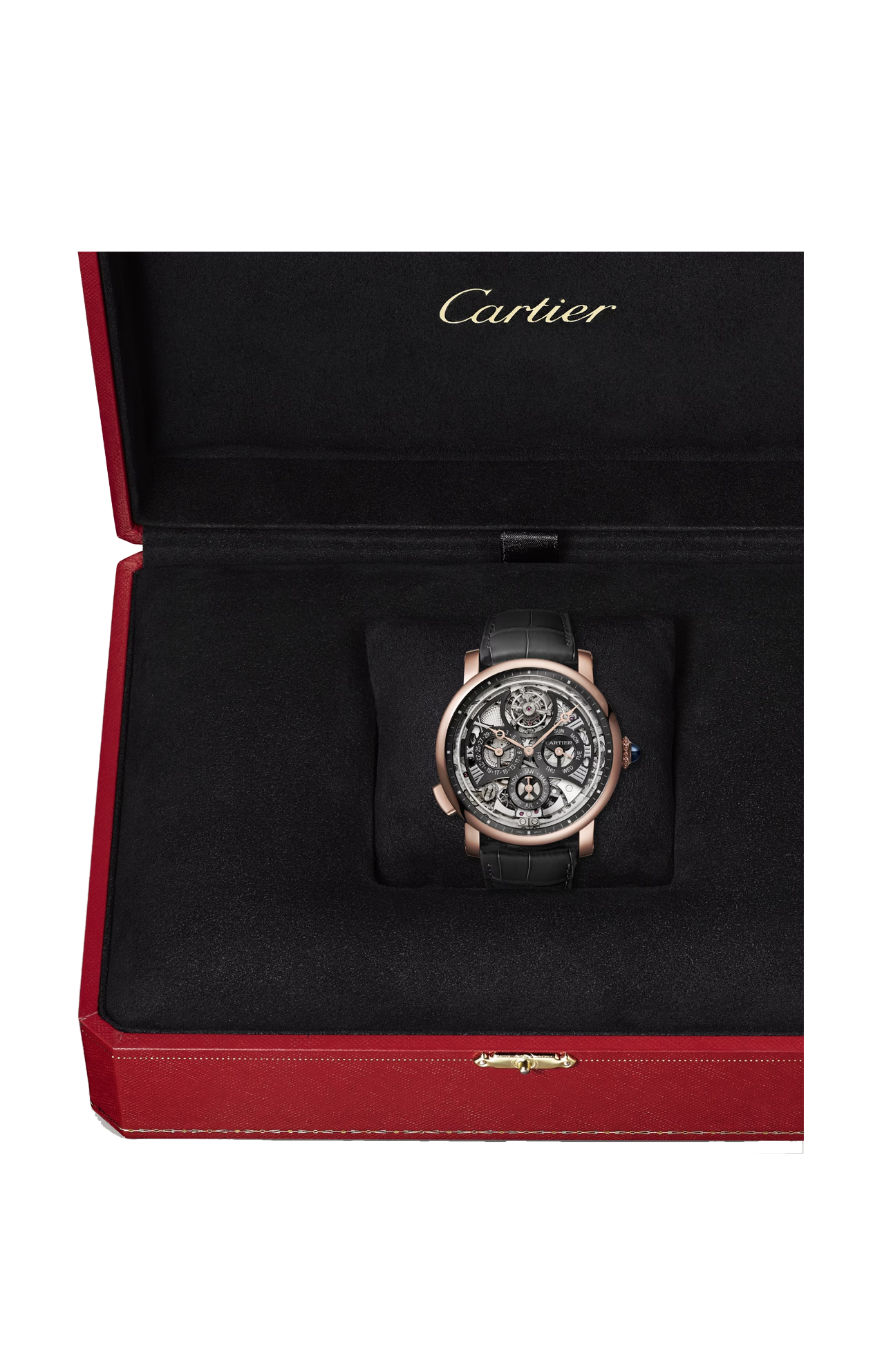 ROTONDE DE CARTIER GRANDE COMPLICAZIONE, SCHELETRATO, ORO ROSA,. AUTOMATICO - WHRO0065