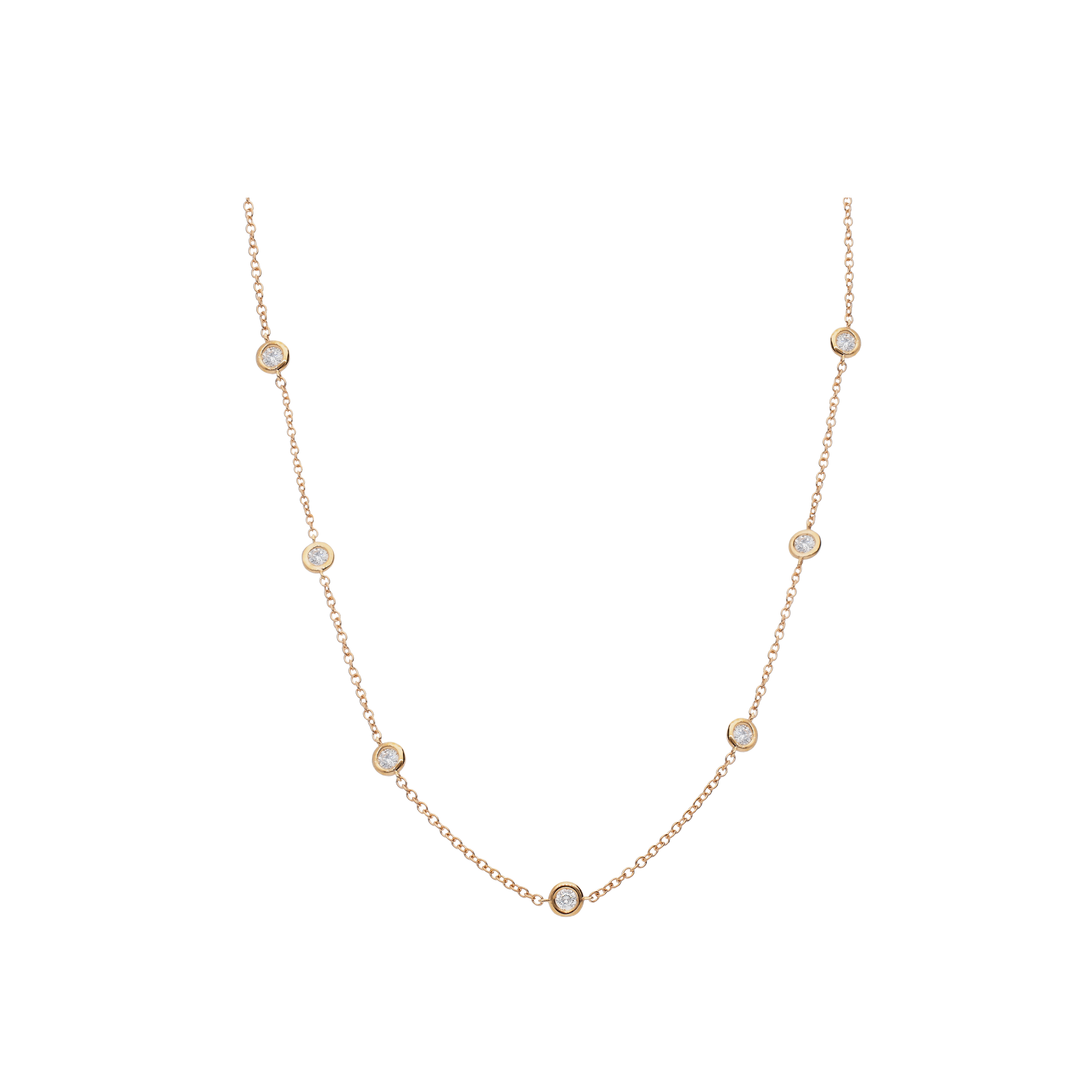 COLLANA GIROCOLLO IN ORO ROSA CON DIAMANTI - BBGT11CR09