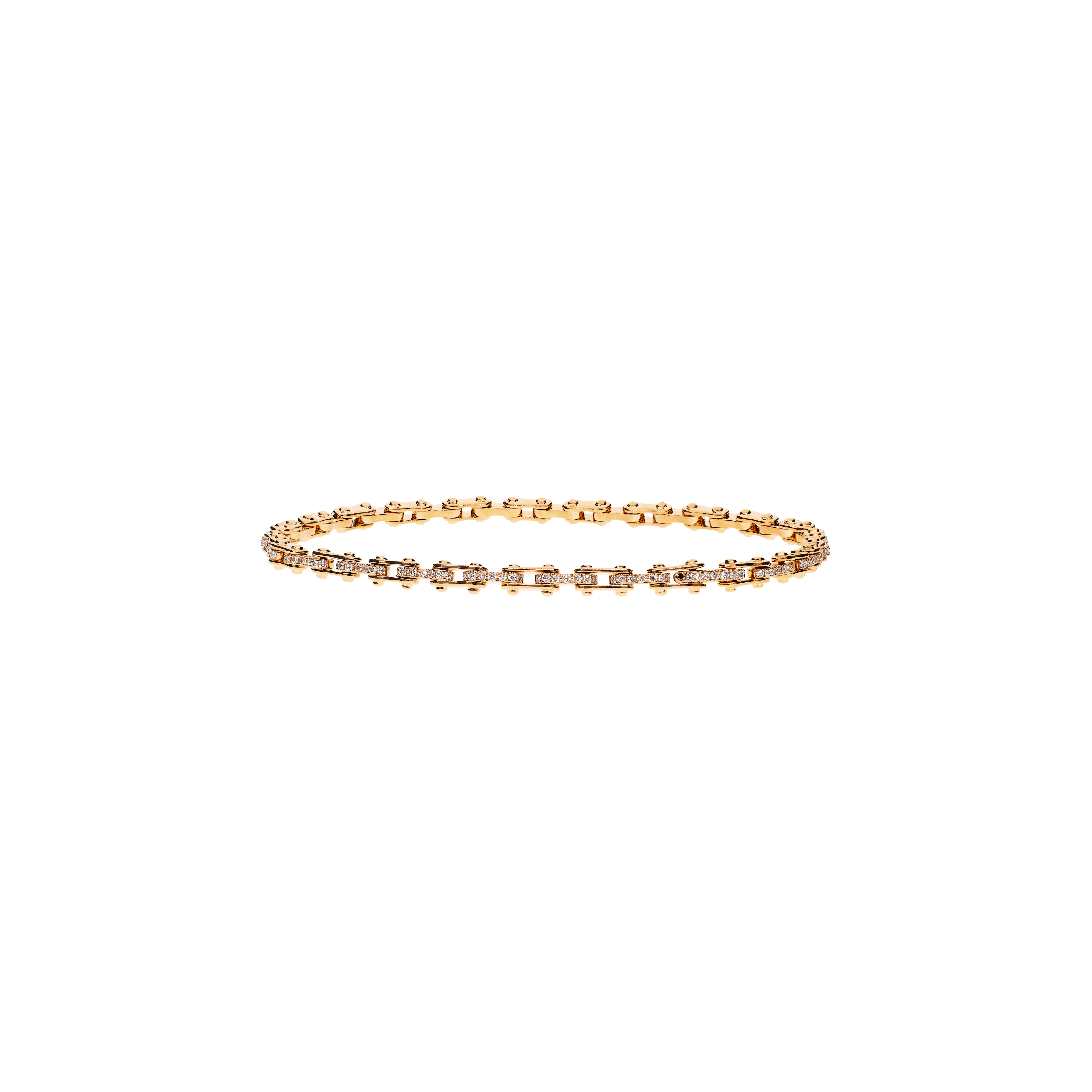 BRACCIALE IN ORO ROSA CON DIAMANTI BIANCHI E UN DIAMANTE NERO - VB09730DDK19P