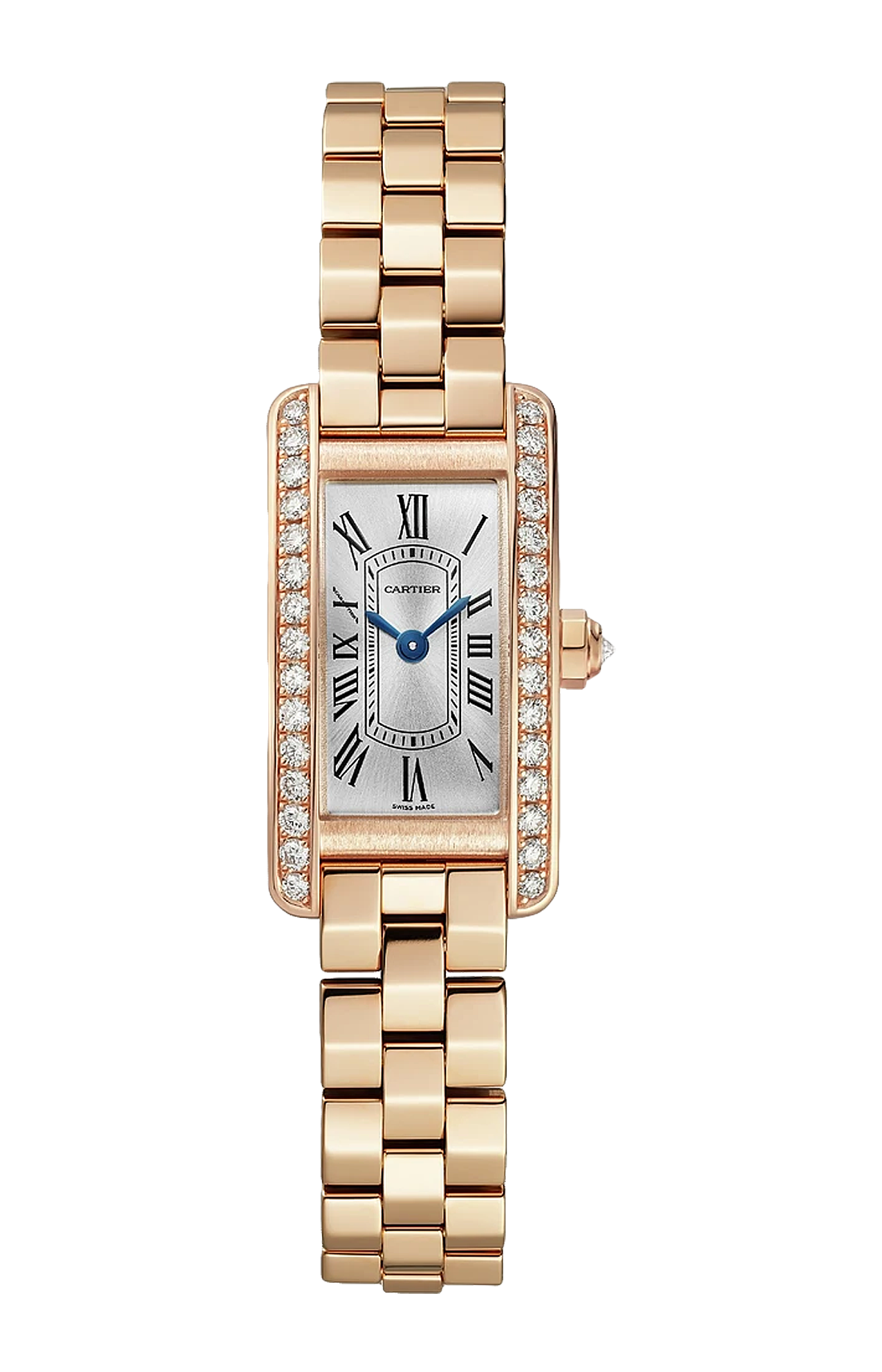 TANK AMÉRICAINE MODELLO MINI, ORO ROSA, DIAMANTIM QUARZO - WJTA0043