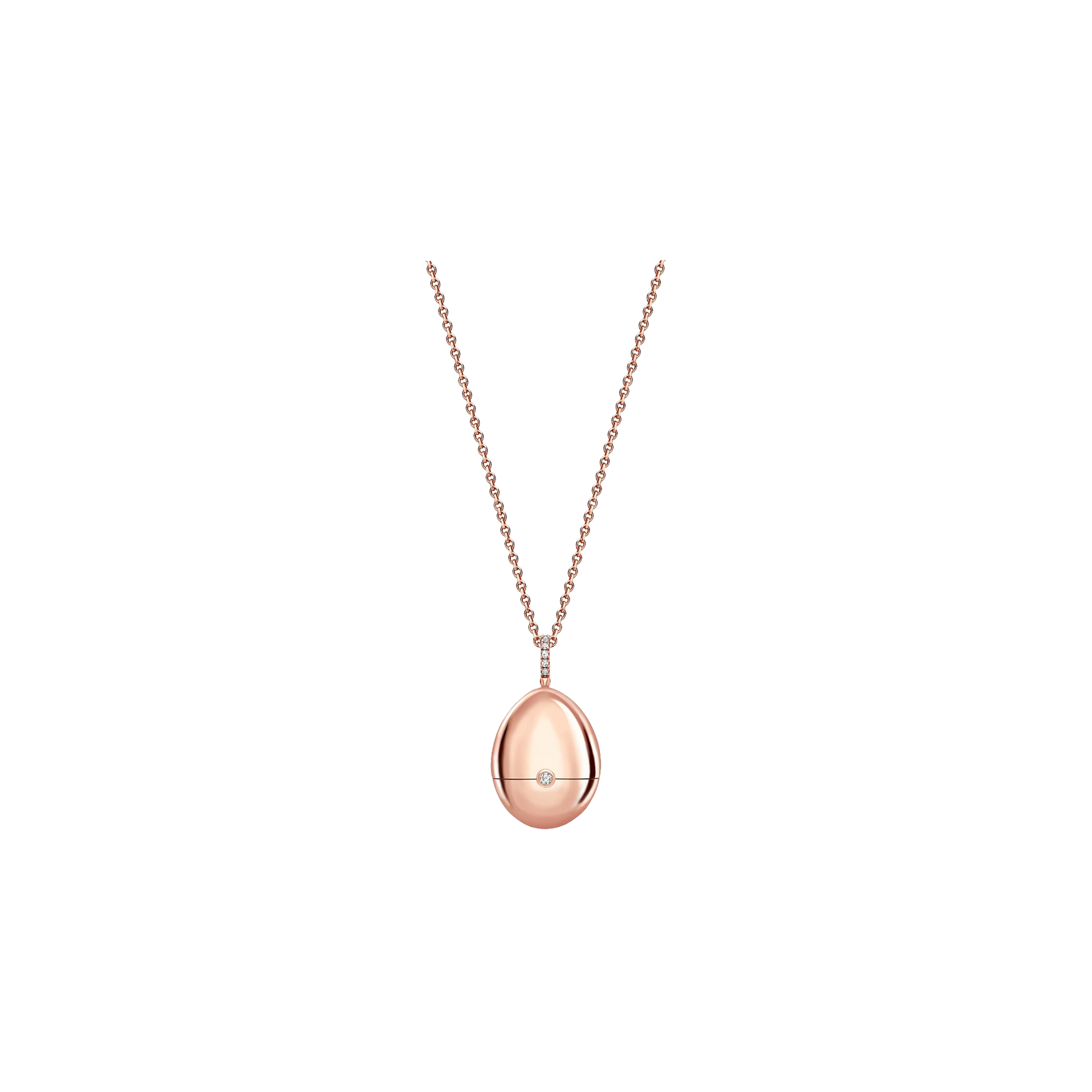 OVETTO FABERGÉ ESSENCE IN ORO ROSA E CUORE DI RUBINO - 1258FP3589