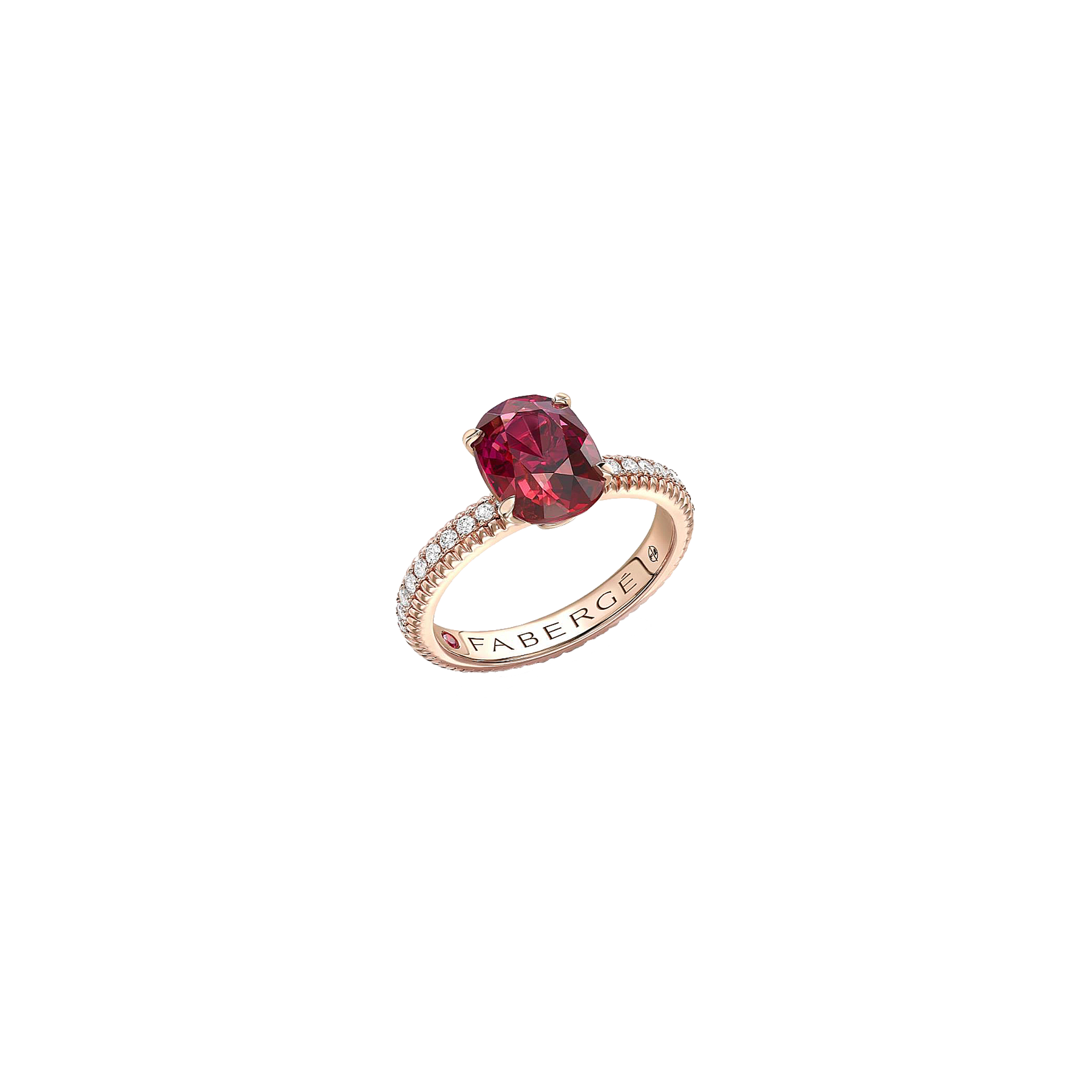 ANELLO COLOURS OF LOVE IN ORO ROSA CON RUBINO E DIAMANTI - 831RG3495